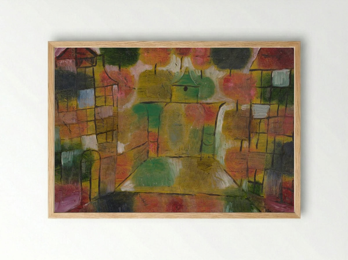 Baum und Architektur, Rhythmen - Paul Klee - Framed Print Wood