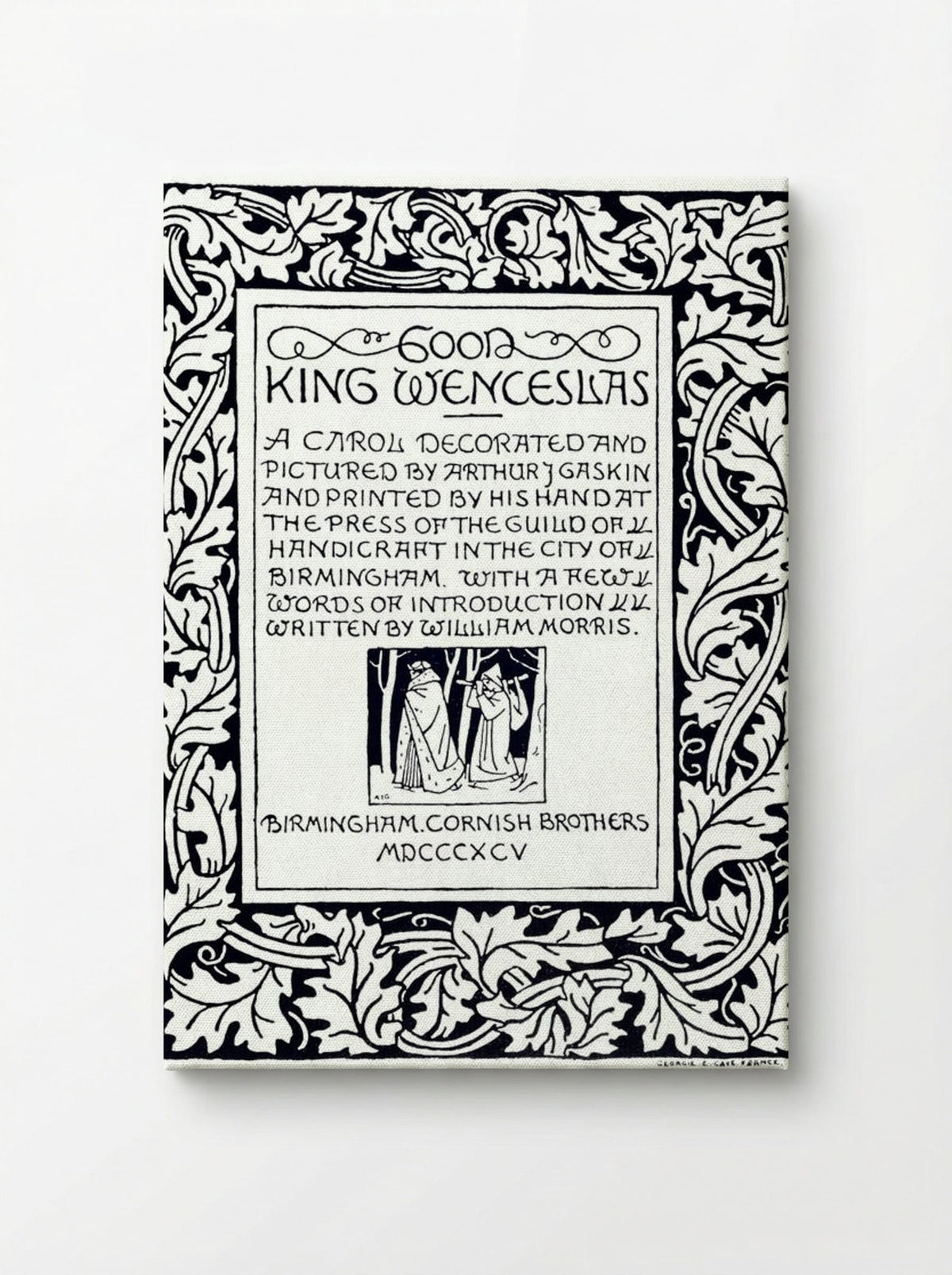 Good King Wenceslas (Manuscript Page) - William Morris - Canvas