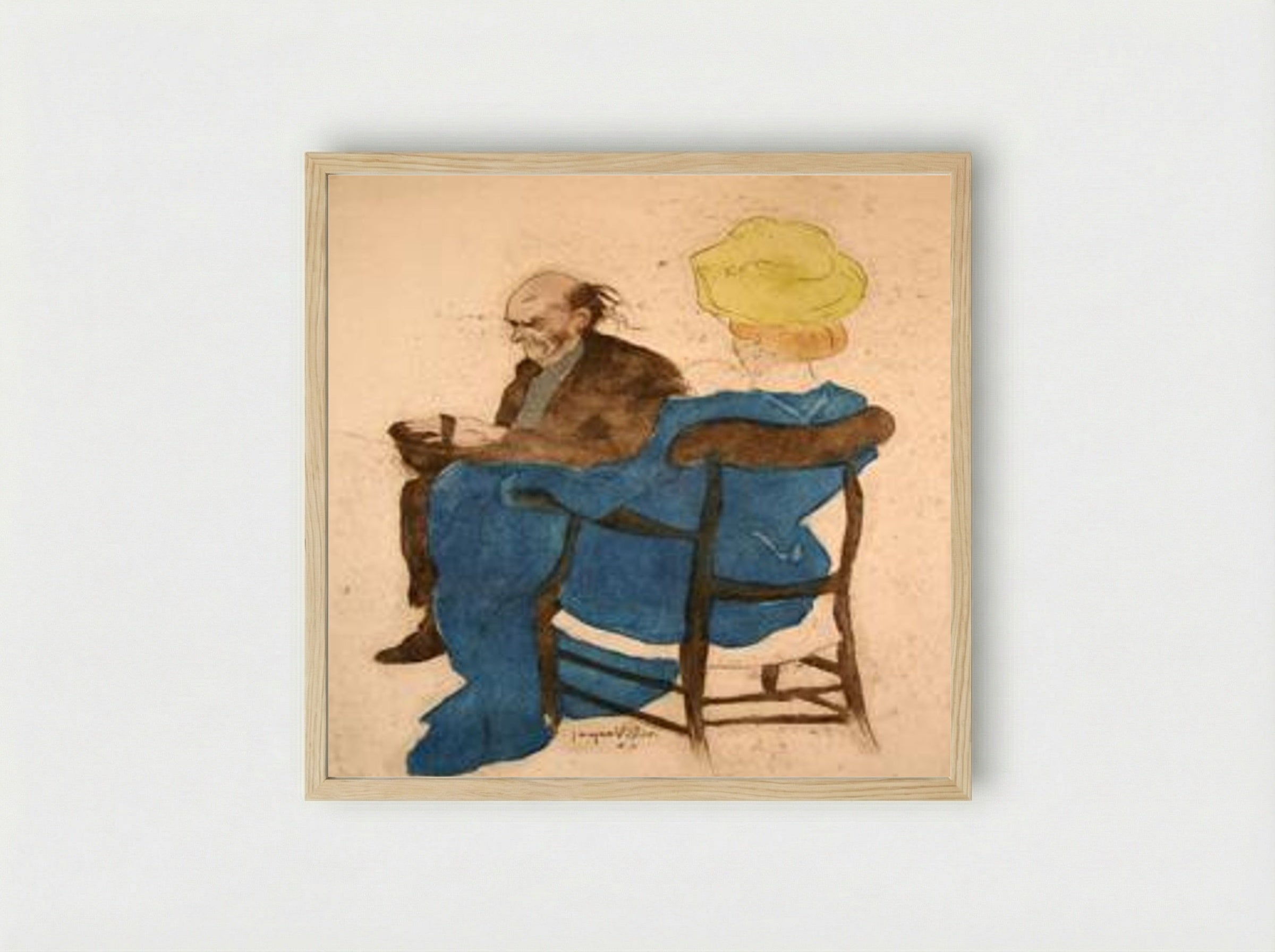 Bibi Shining Shoes - Jacques Villon - Framed Print Wood