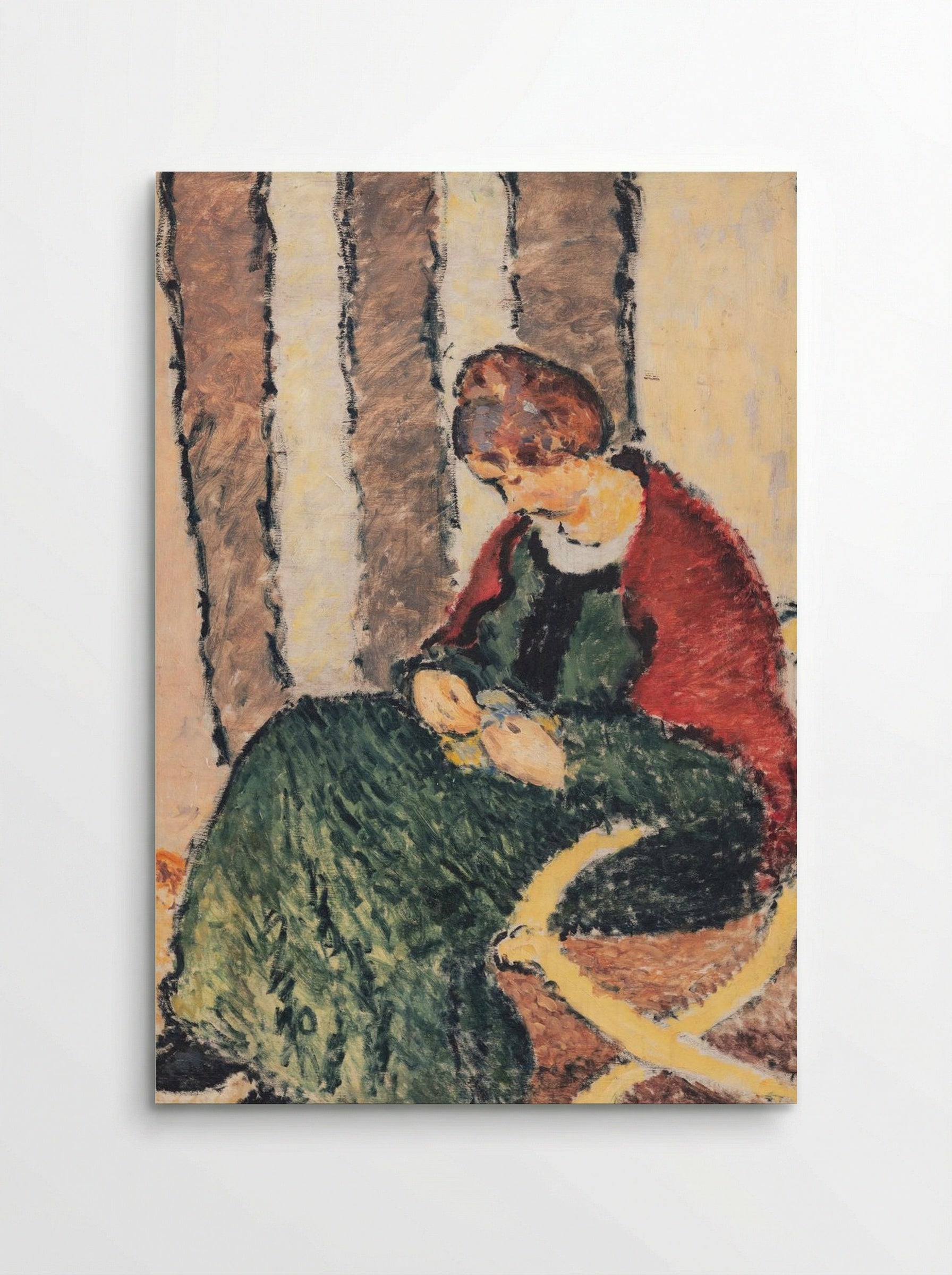 Anna Giersing, the Artist's Sister (Lady with Red Shawl) - Harald Giersing - Poster