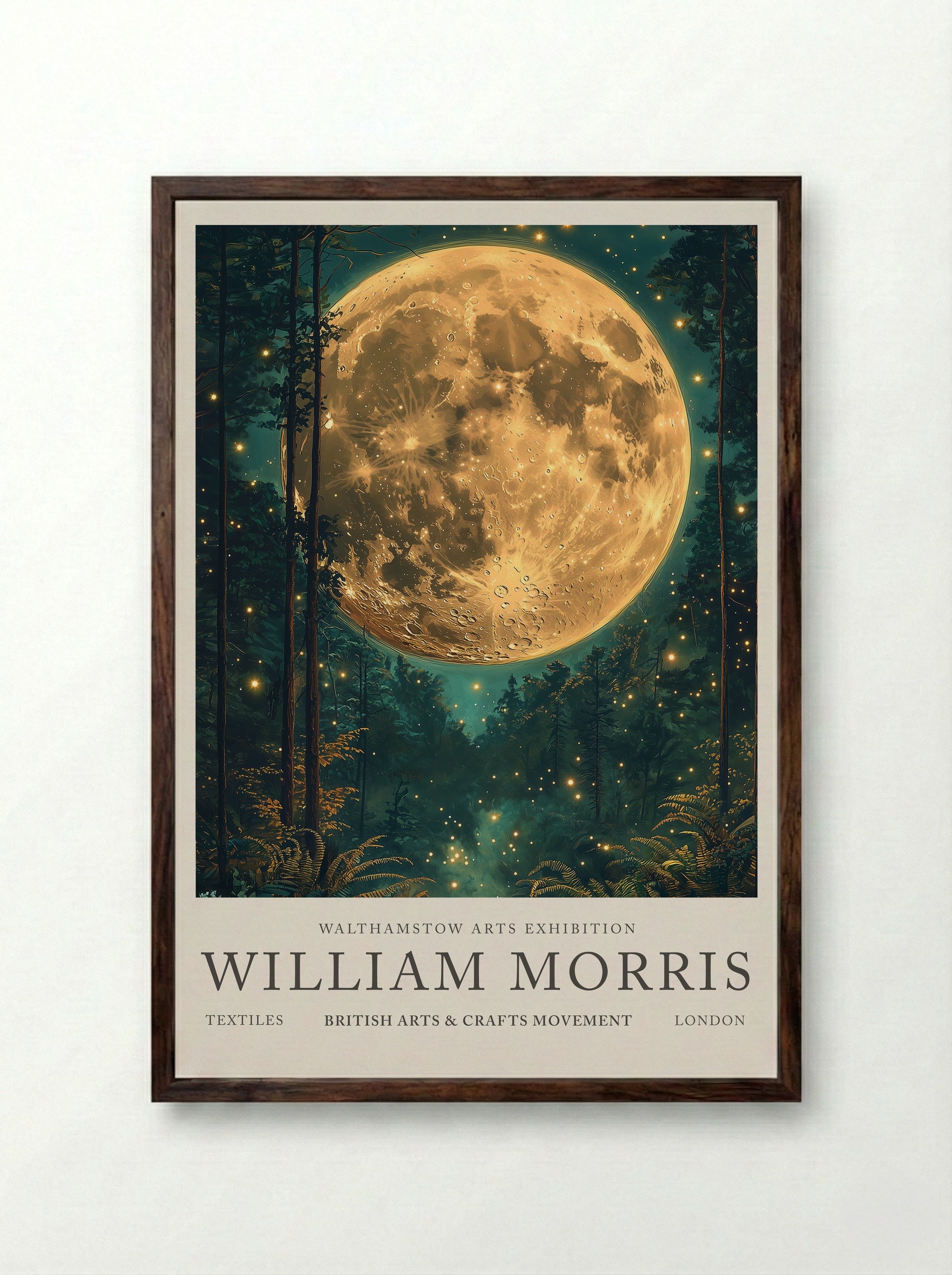 Moonlit Forest by William Morris Print – Solis Prints