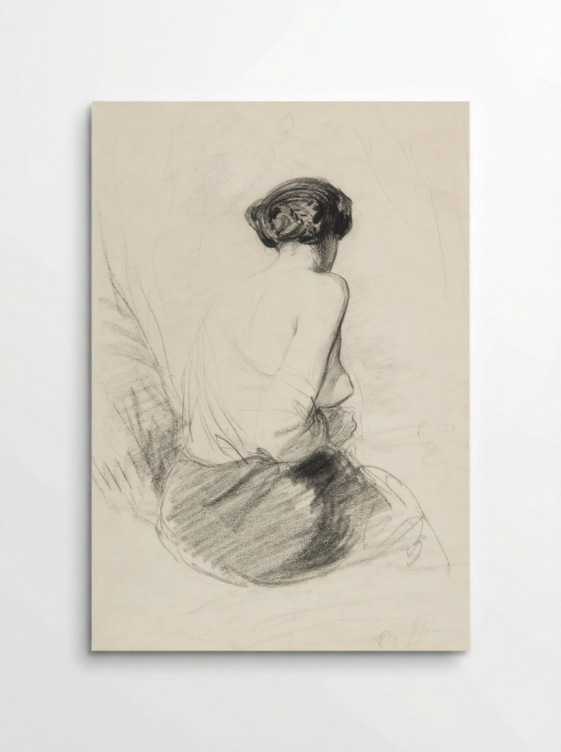 Ornate Woman with Headpiece - Art Nouveau Style Print - Poster