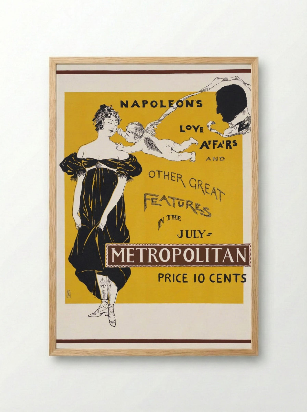 Napoleon's Love Affairs and Other Great Features in the July Metropolitan - Edward Penfield - Framed Print Wood