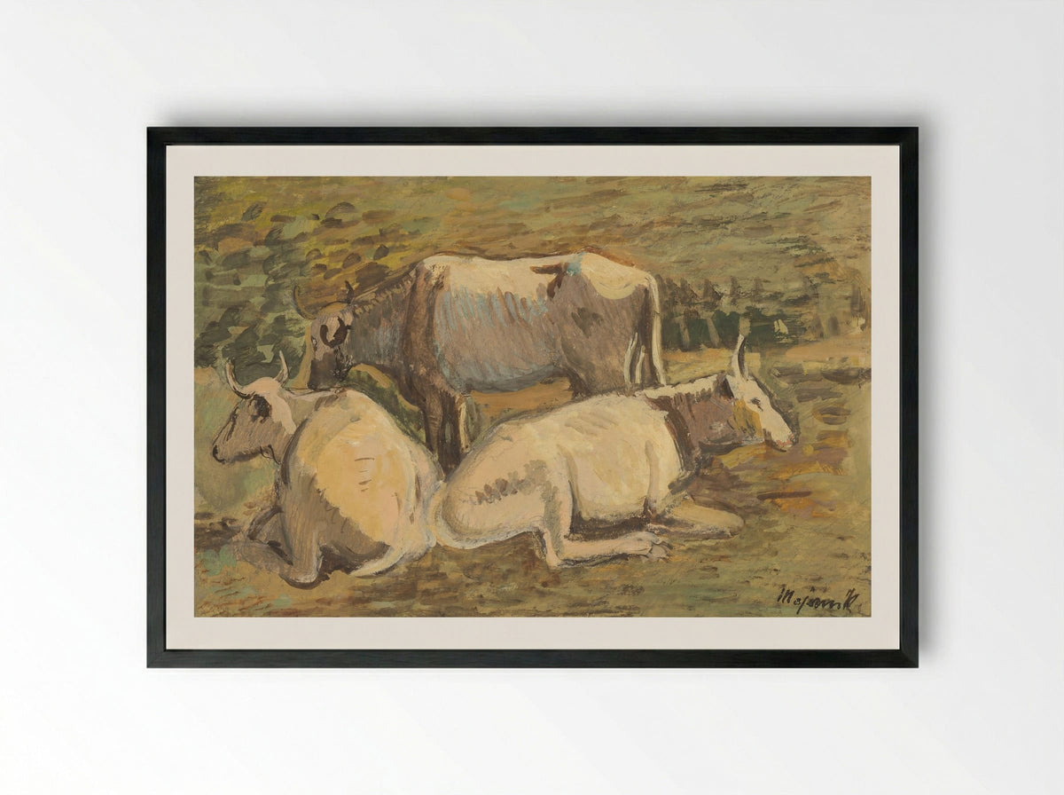 Cows - Cyprián Majerník - Framed Print Black
