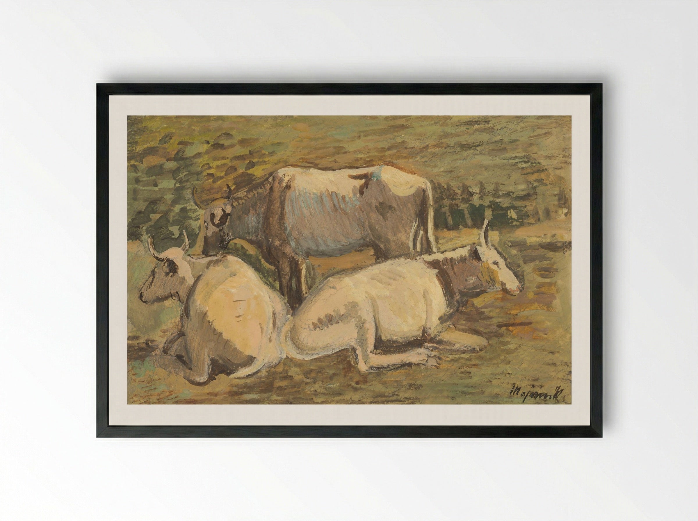 Cows - Cyprián Majerník - Framed Print Black