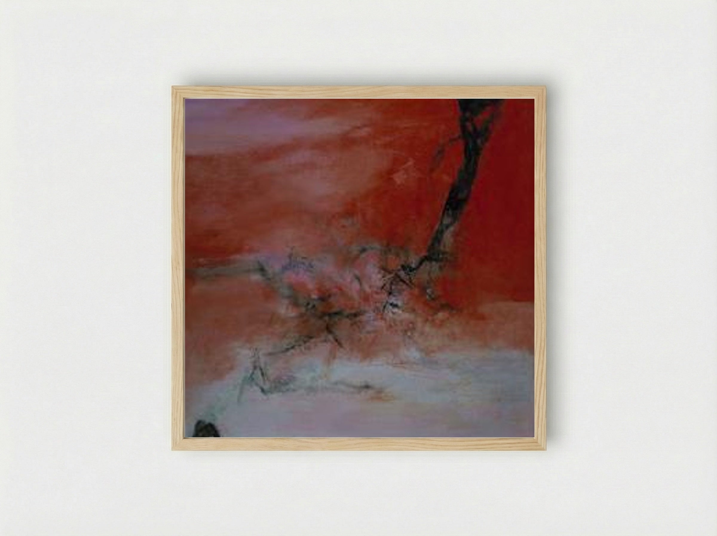 10 janvier 2001 (Zao Wou-Ki) - Zao Wou-Ki - Framed Print Wood