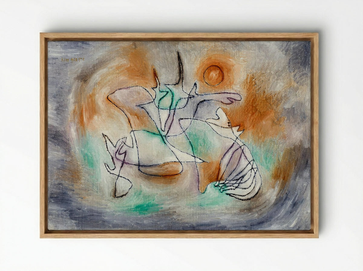 Howling Dog - Paul Klee - Framed Canvas Wood