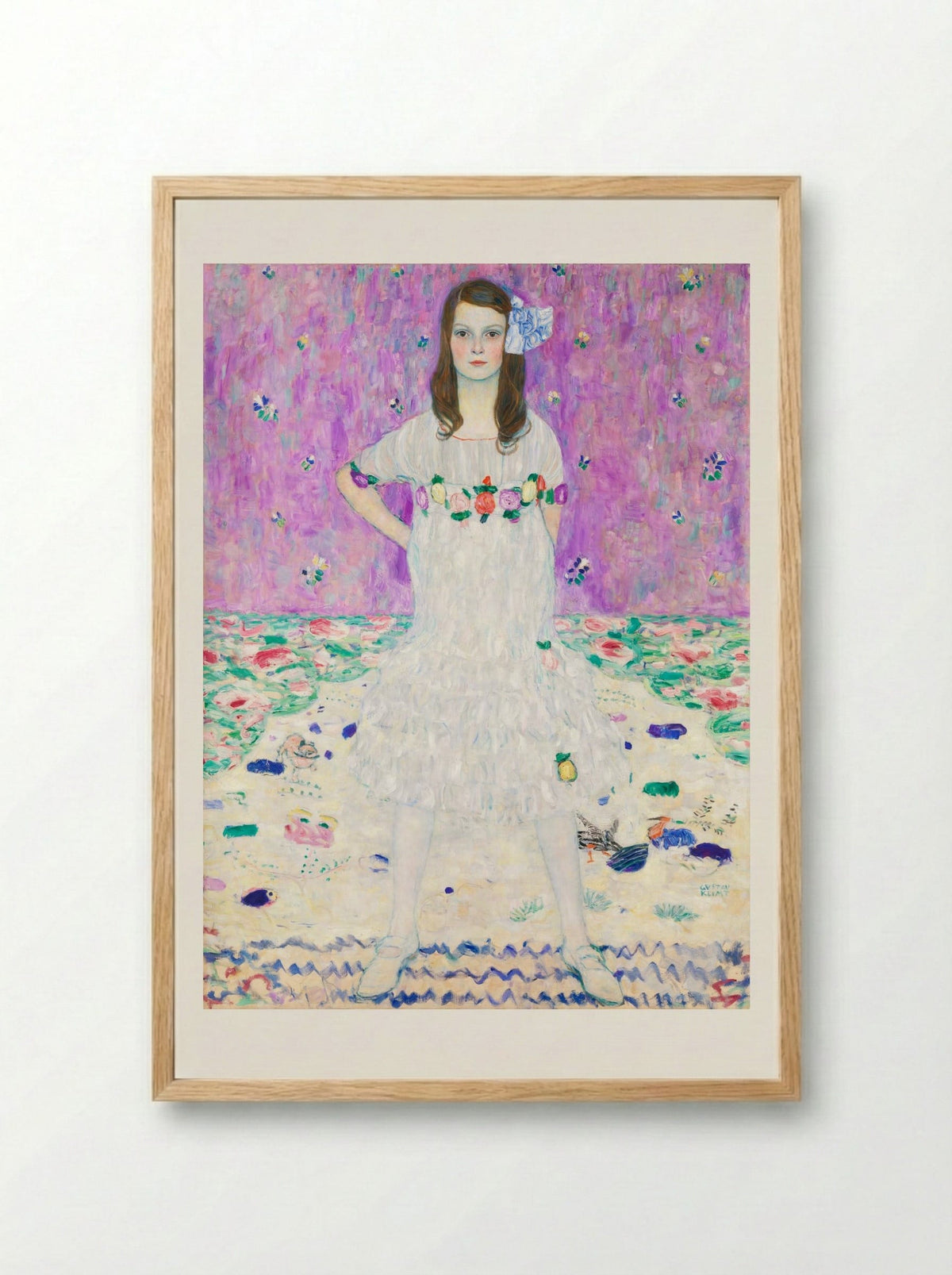 Mäda Primavesi - Gustav Klimt - Framed Print Wood