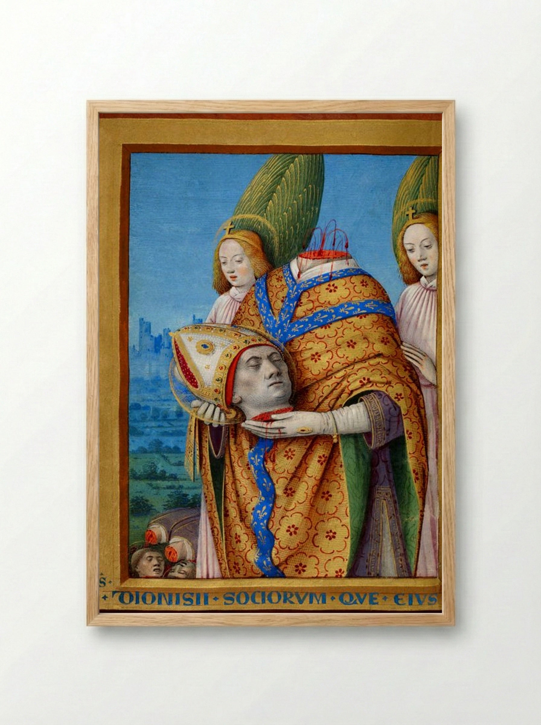 The Martyrdom of Saint Denis - Fine Art Print - Framed Print Wood