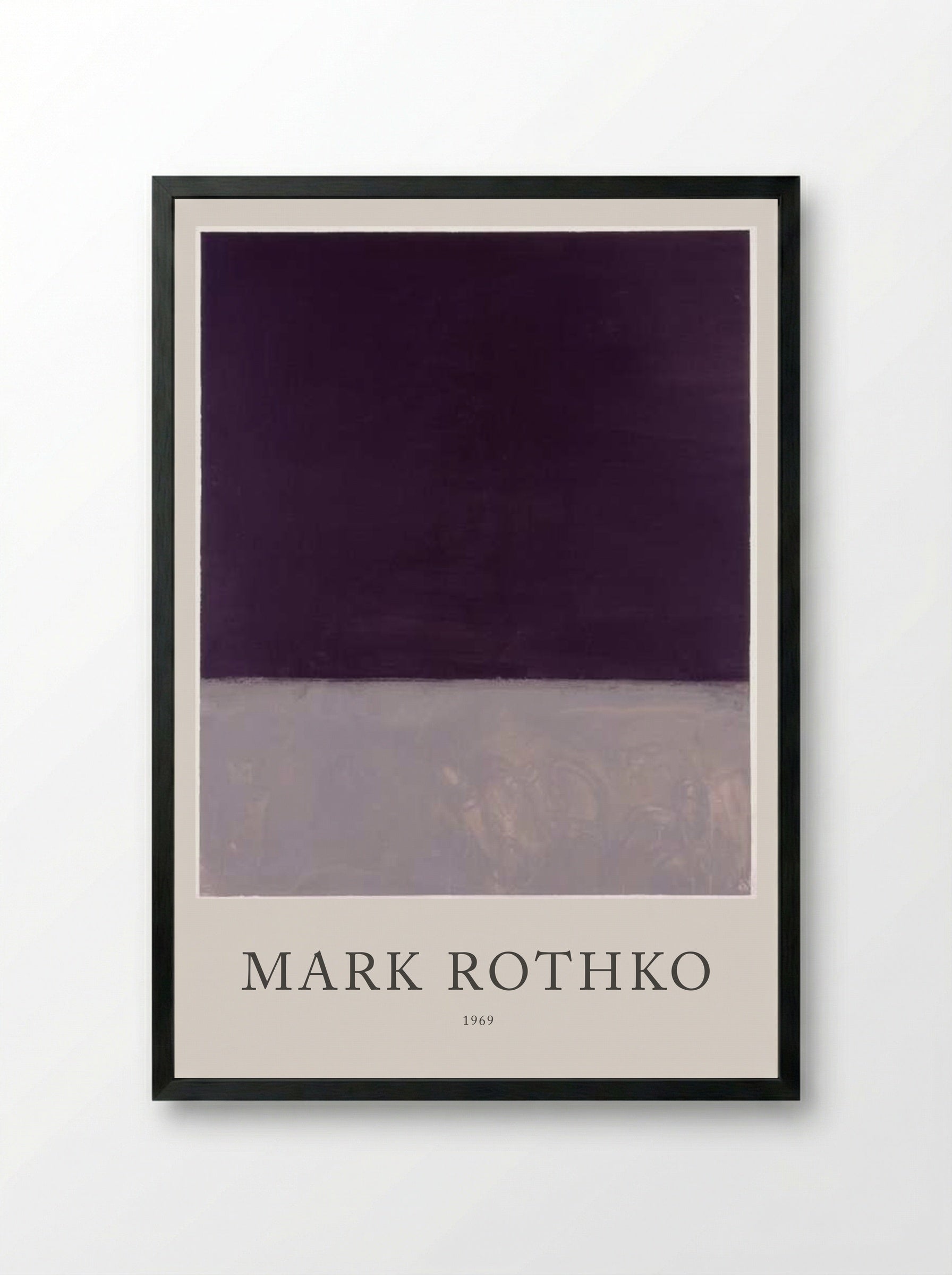 Untitled (Purple and Grey) - Mark Rothko - Framed Print Black