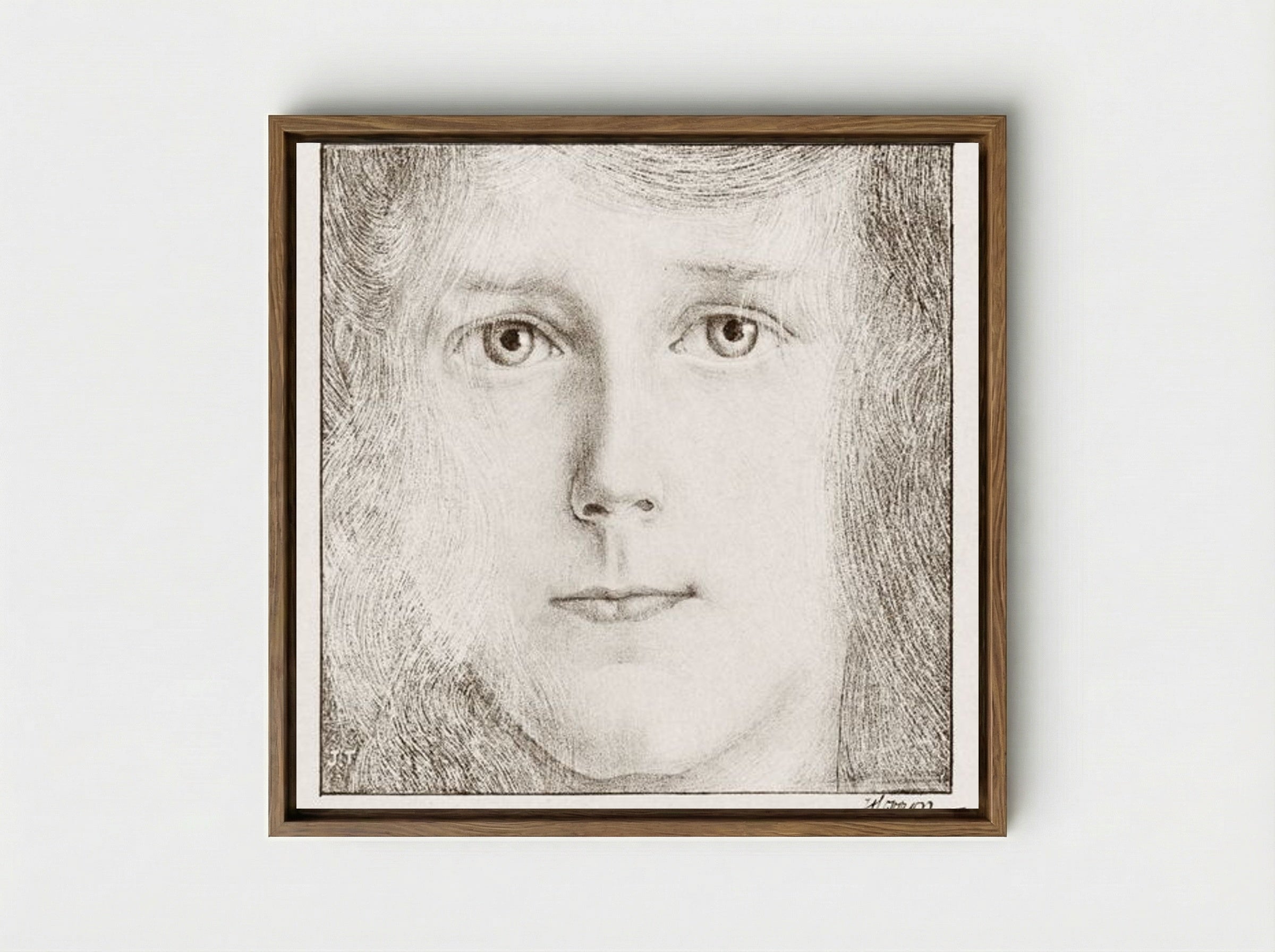 Portrait of Willy Timmerman - Jan Toorop - Framed Canvas Wood