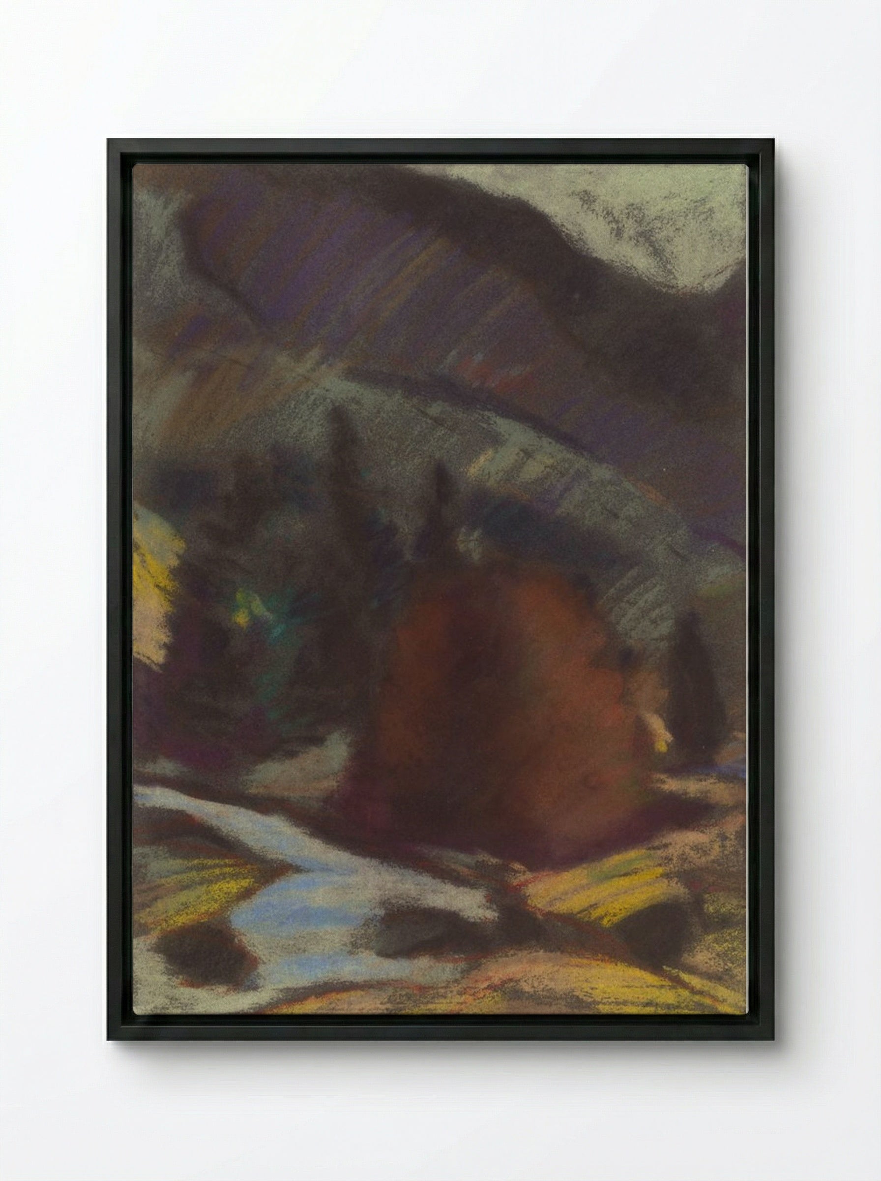 Below the Mountain - Zolo Palugyay - Framed Canvas Black