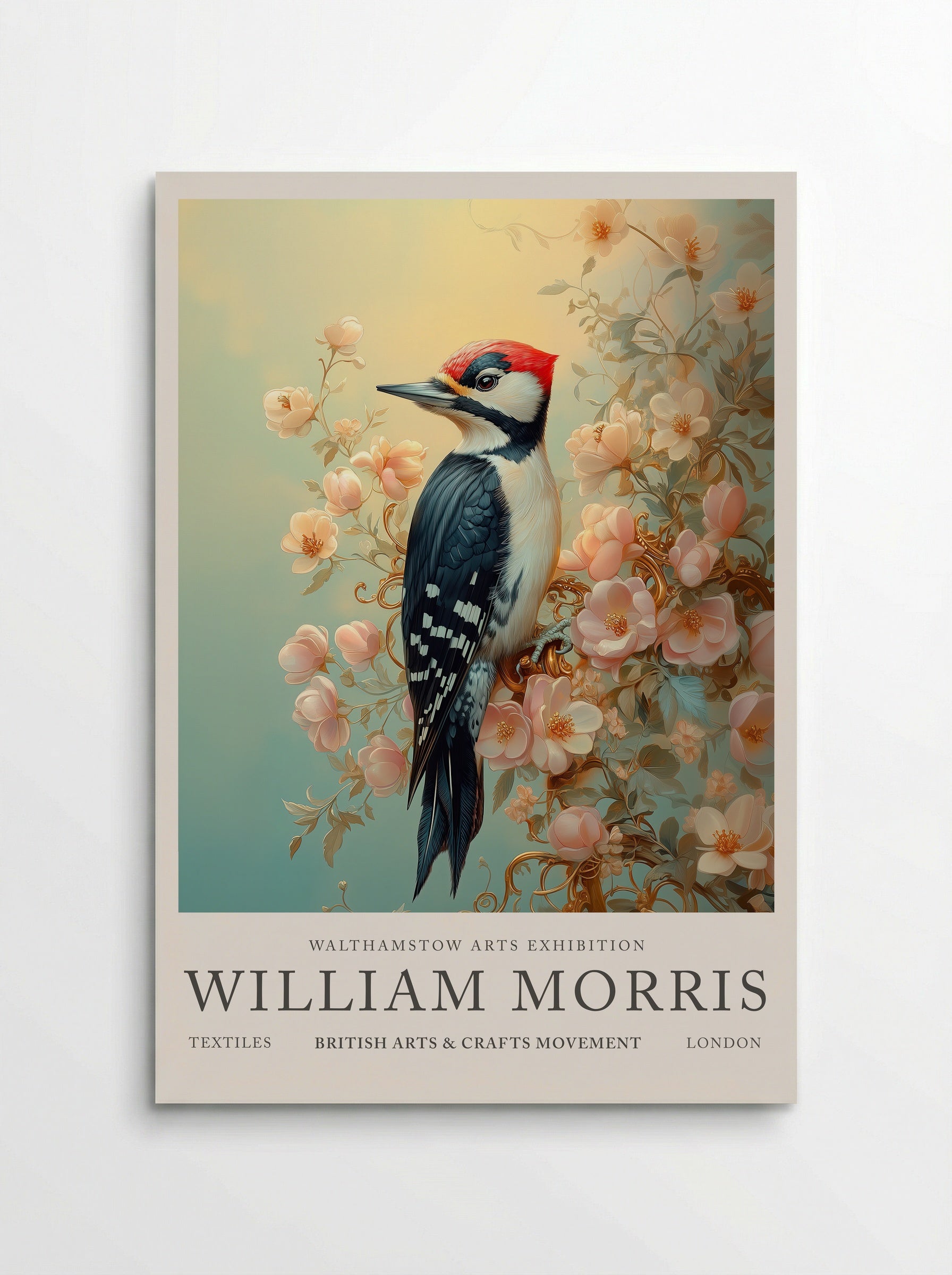 The Great Spotted Woodpecker - William Morris - Poster