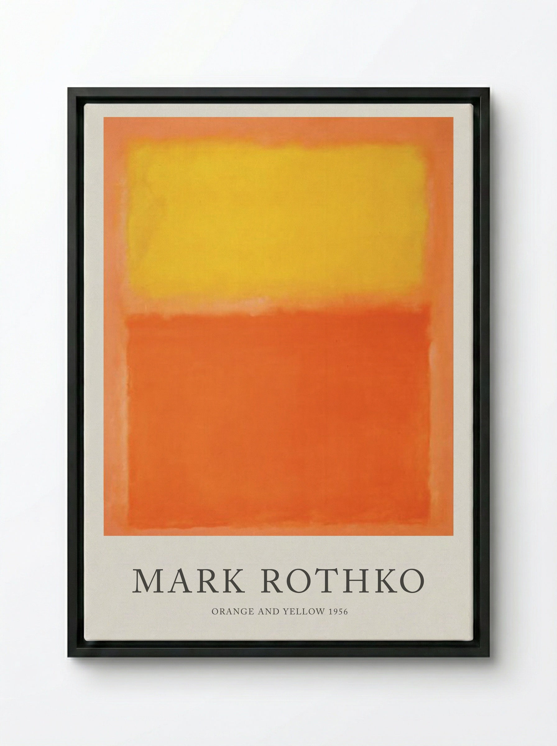 Orange and Yellow - Mark Rothko - Framed Canvas Black
