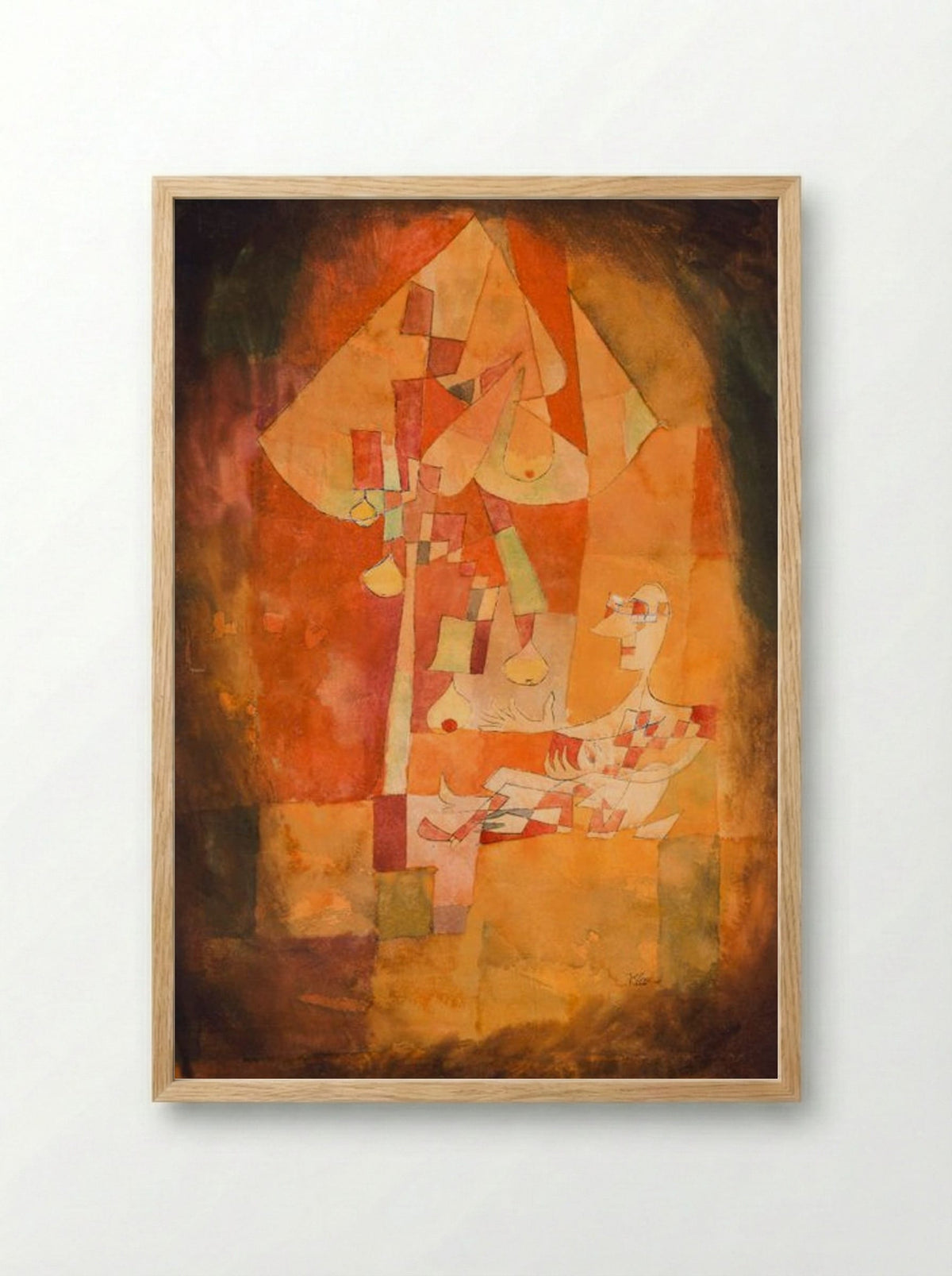 The Man Under the Pear Tree - Paul Klee - Framed Print Wood