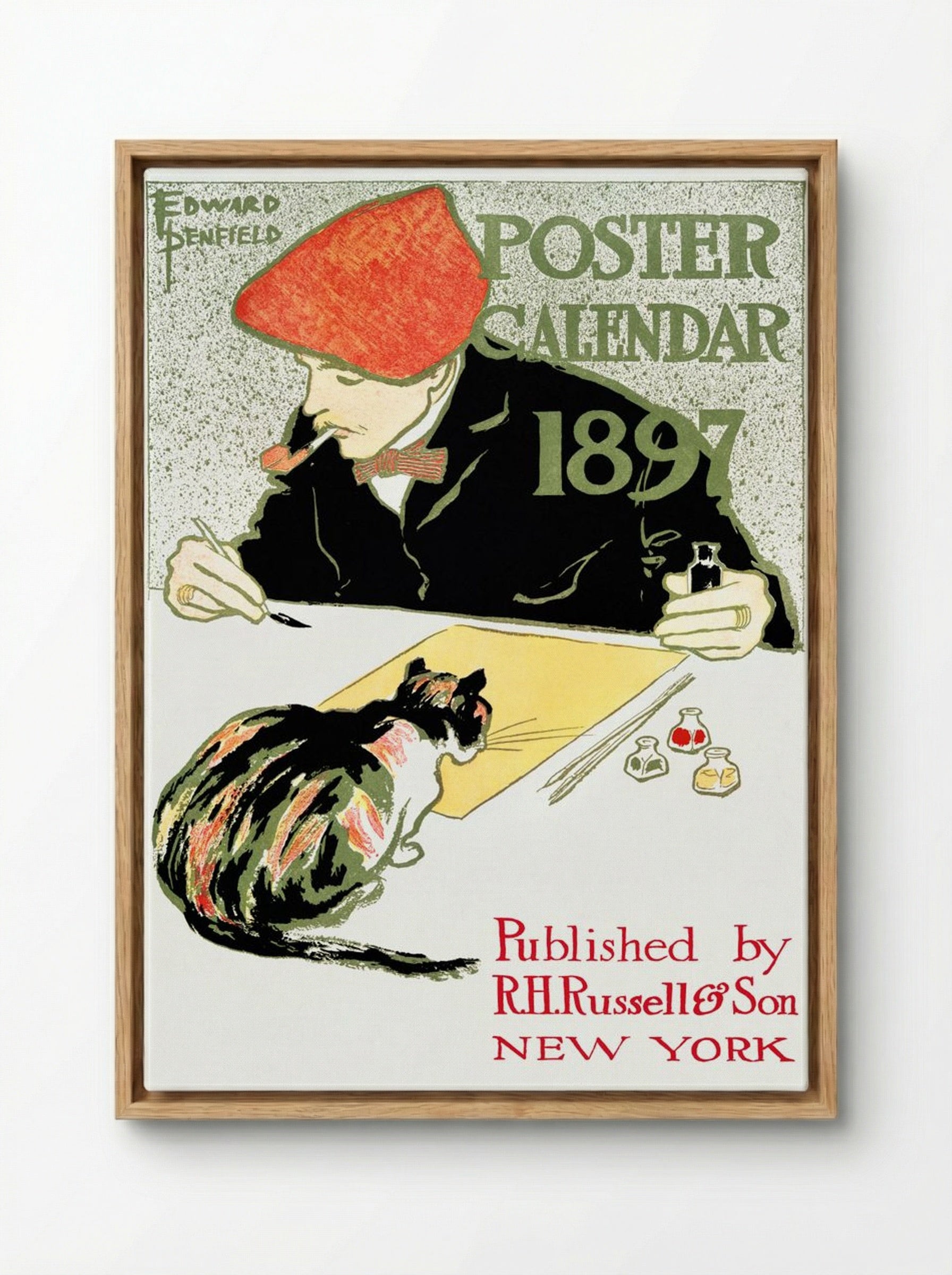 Poster Calendar 1897 - Edward Penfield - Framed Canvas Wood