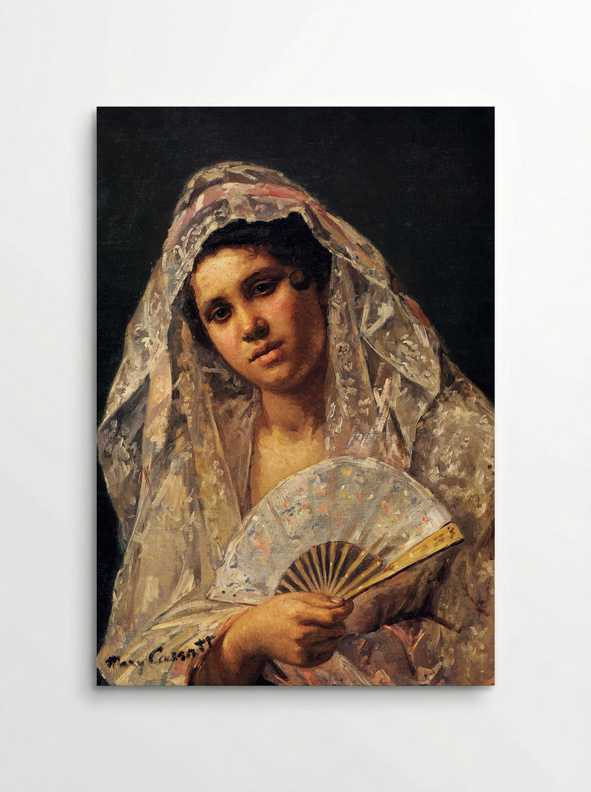 Spanish Dancer Wearing a Lace Mantilla - Mary Cassatt - Poster