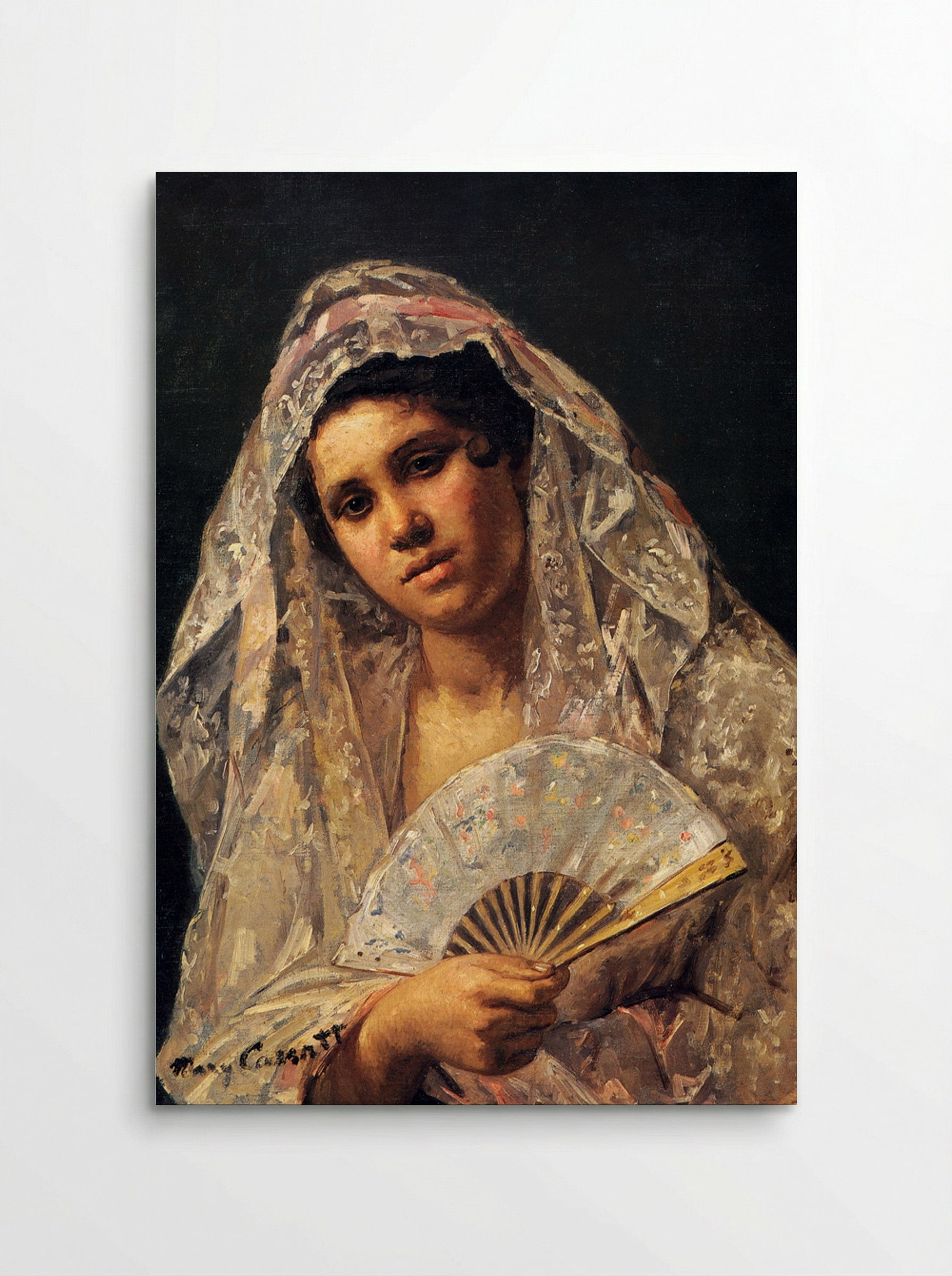 Spanish Dancer Wearing a Lace Mantilla - Mary Cassatt - Poster