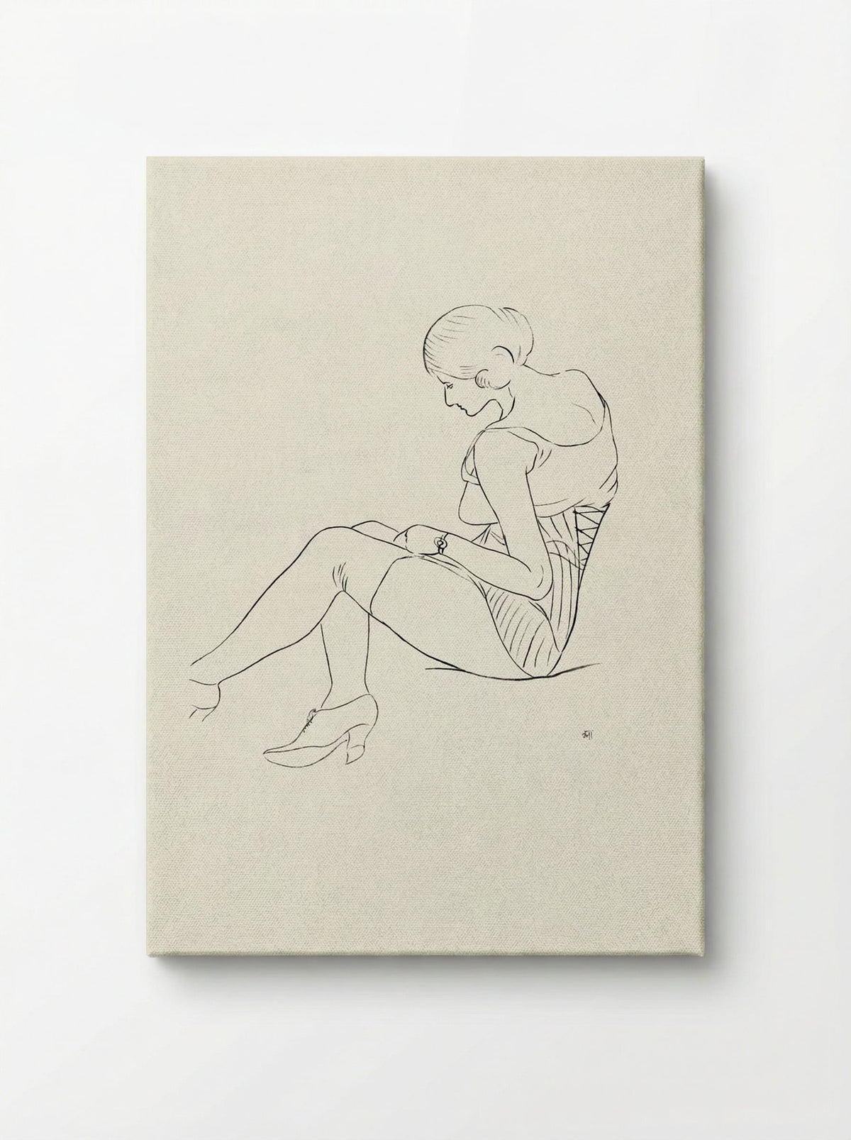 Semi-nude Woman, Seated - Ananda Kentish Coomaraswamy - Canvas