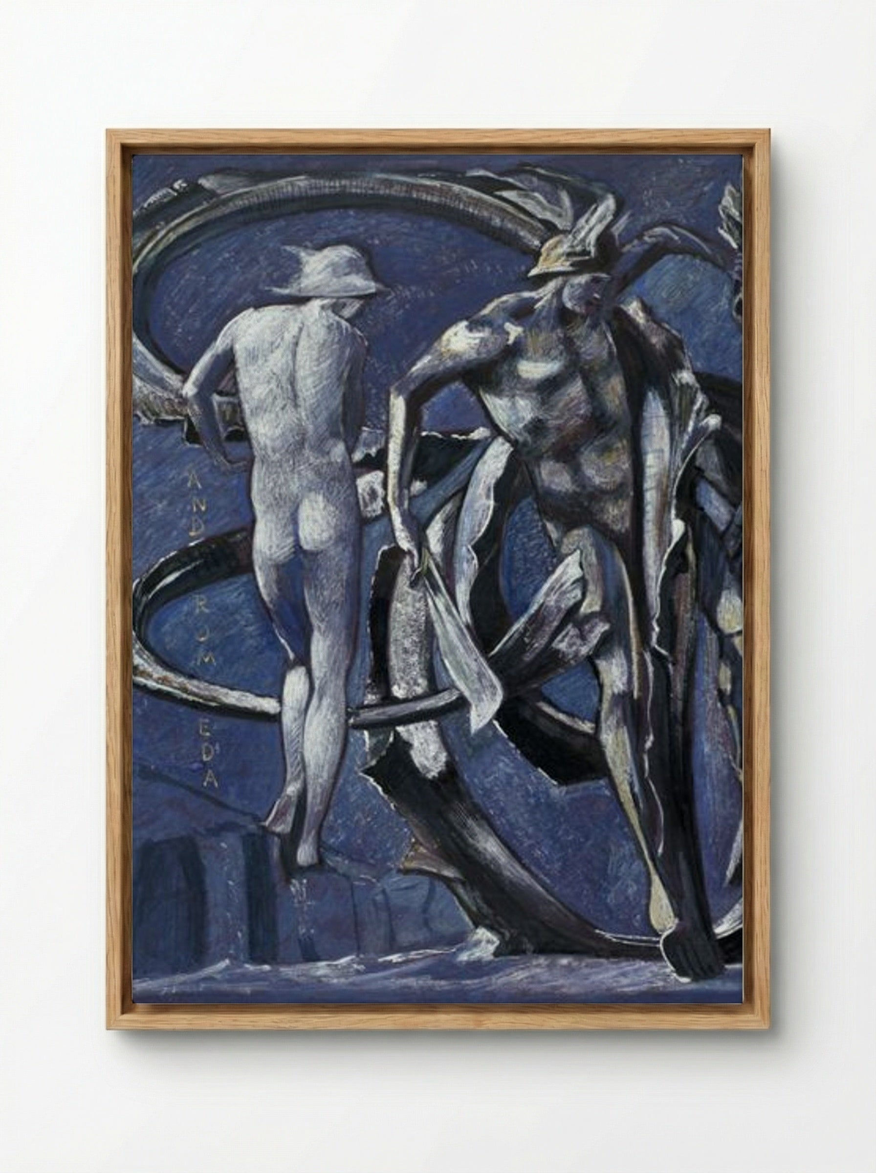 Study for 'Perseus and Andromeda: The Doom Fulfilled' - Edward Burne-Jones - Framed Canvas Wood