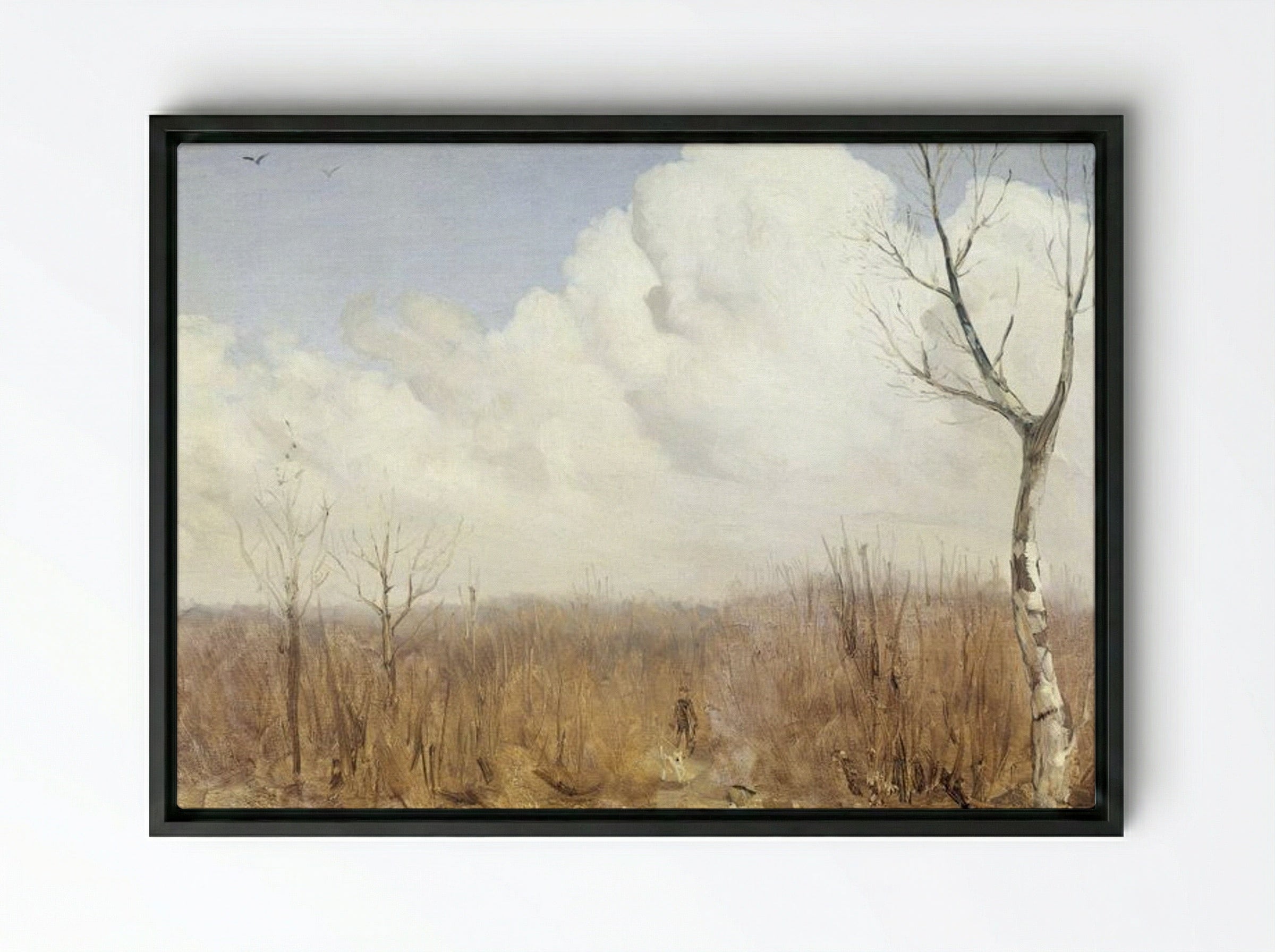 Autumn Day - Gerrit Willem Dijsselhof - Framed Canvas Black