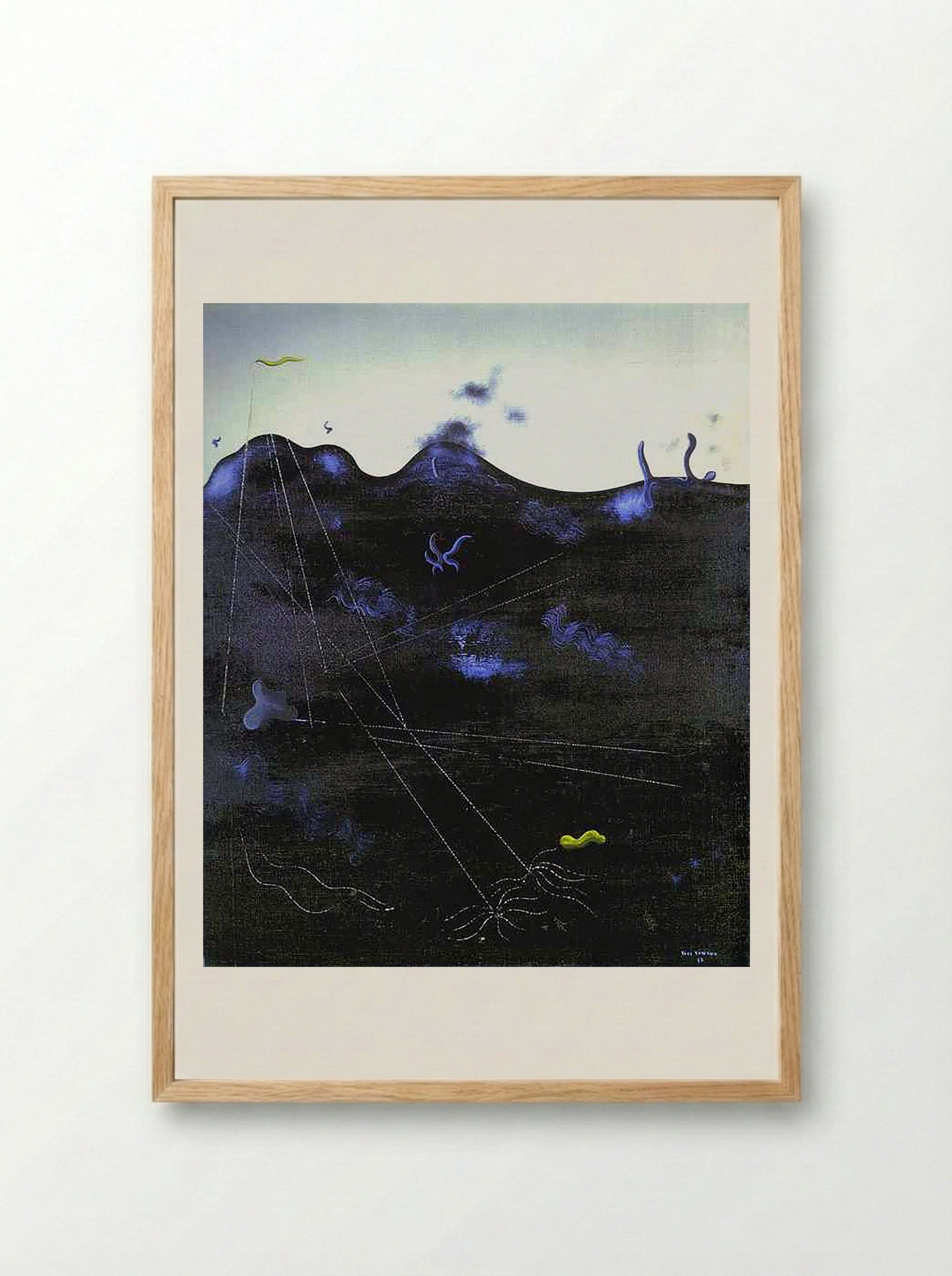Blue Bed - Yves Tanguy - Framed Print Wood