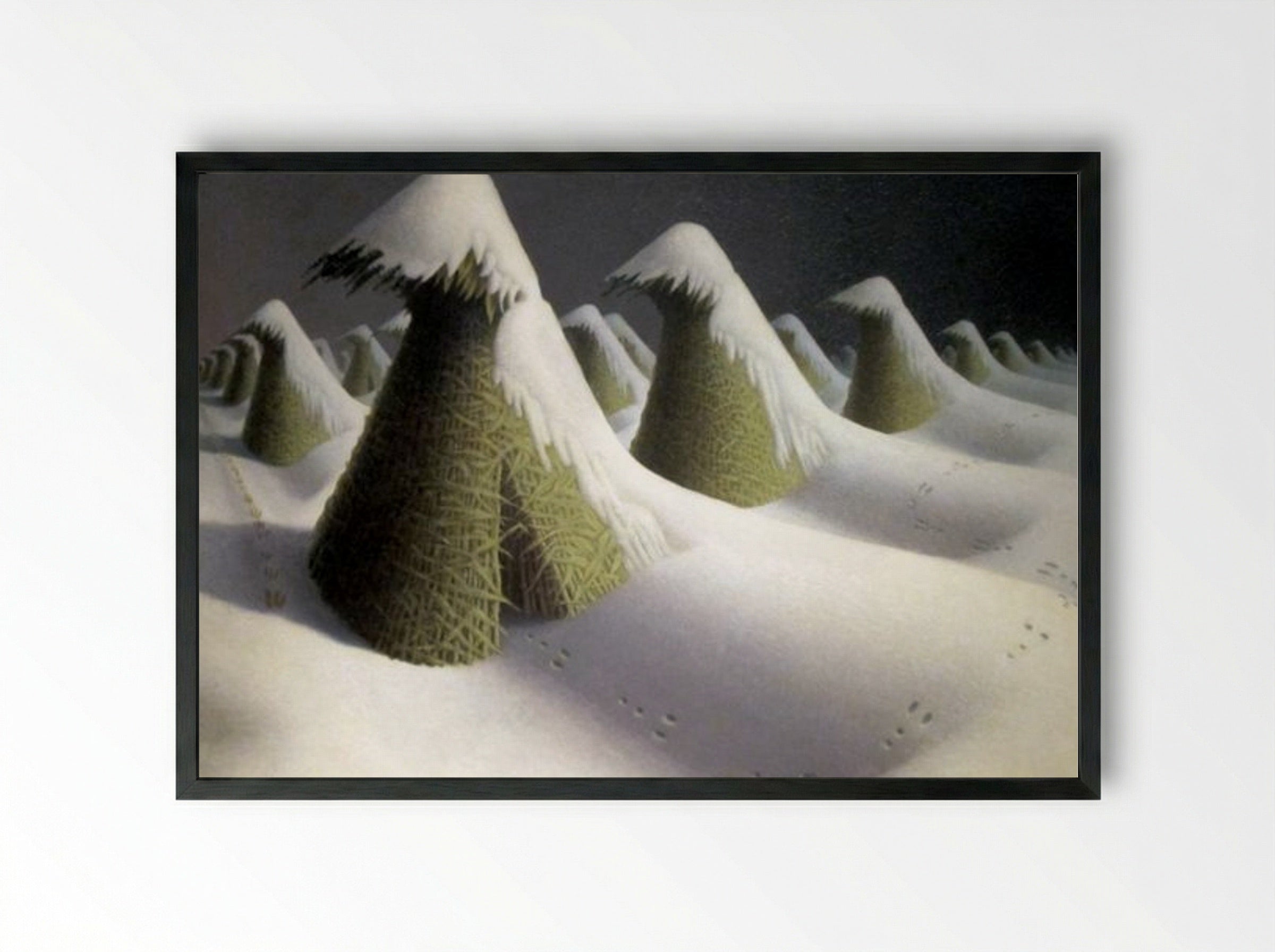 January - Grant Wood - Framed Print Black
