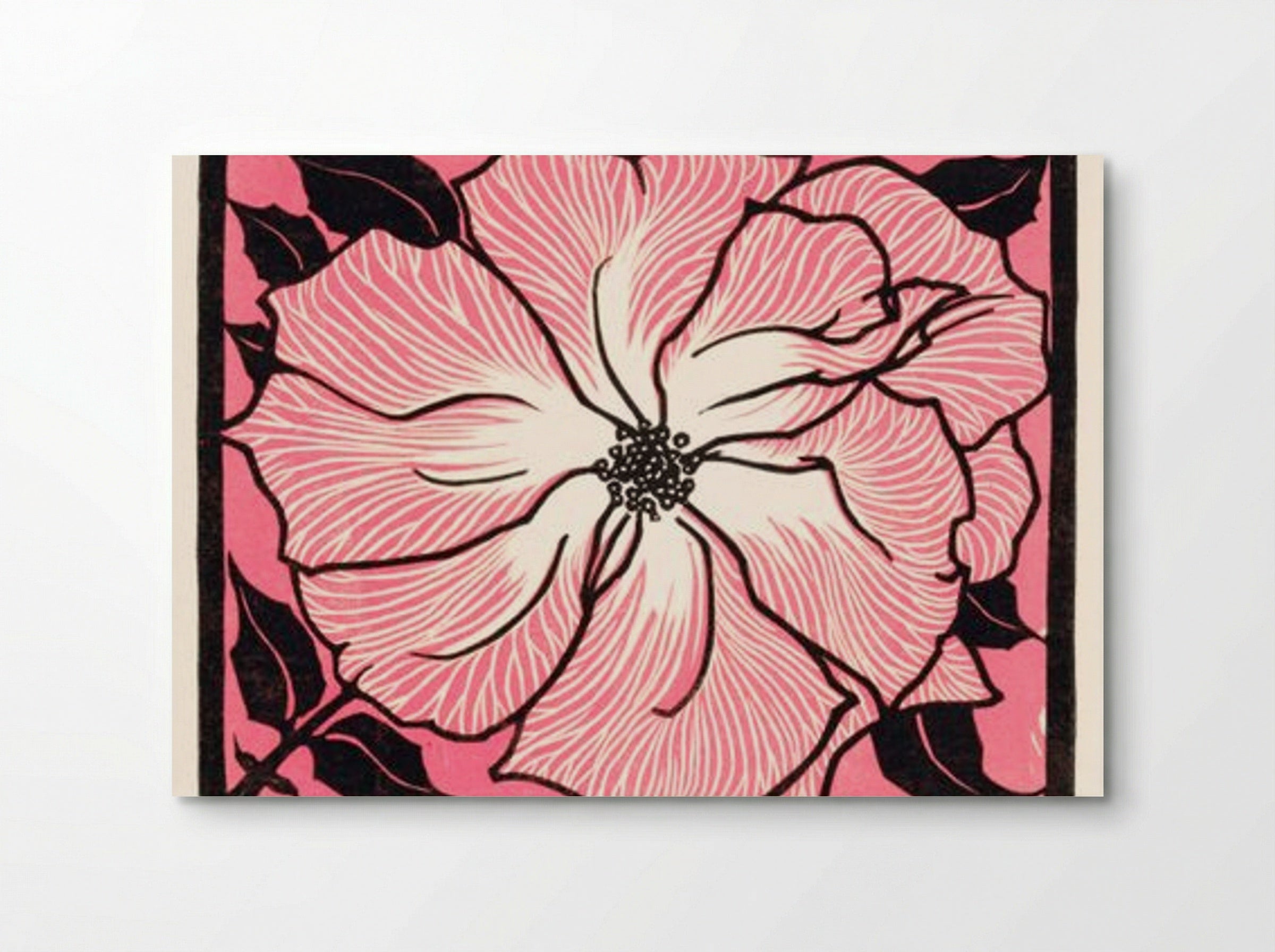 June (Floral Woodcut) - Julie de Graag - Poster