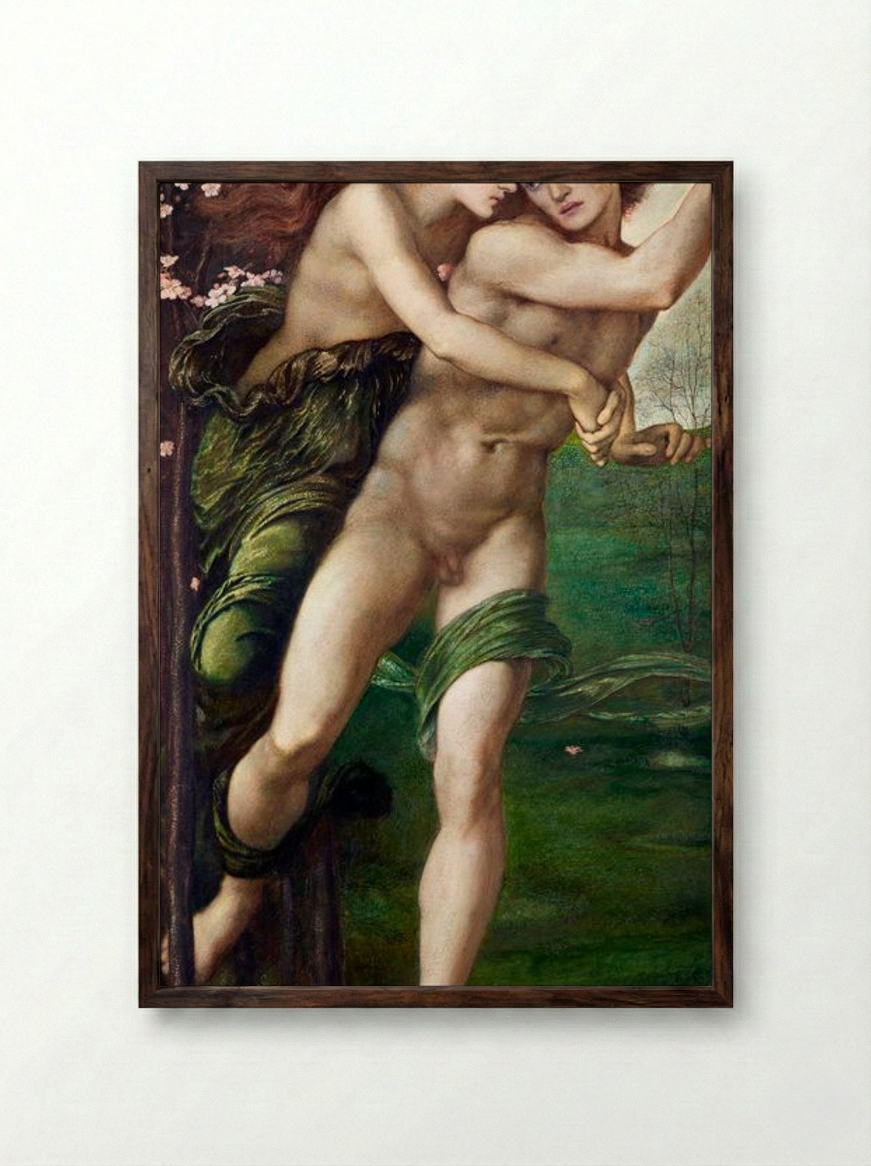 Phyllis and Demophoon - Edward Burne-Jones - Framed Print Dark Wood