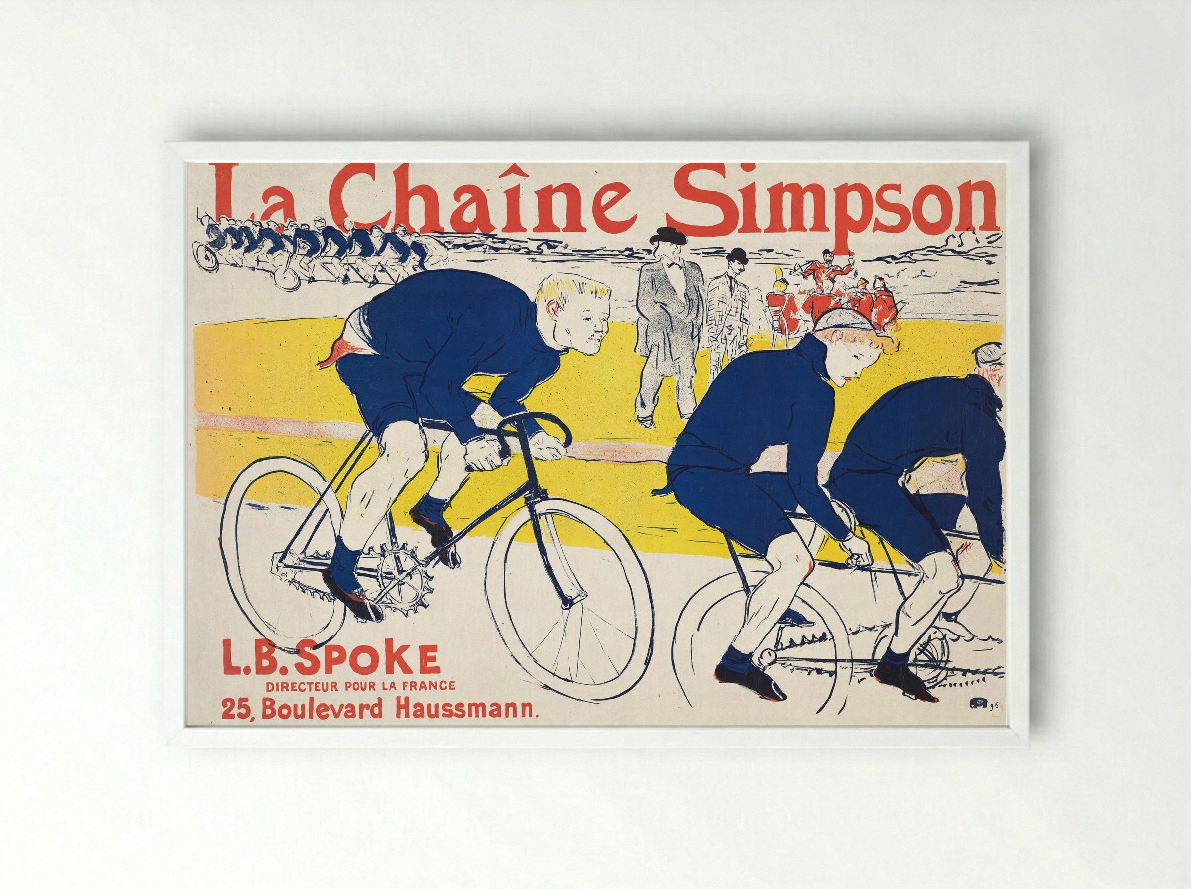 La Chaîne Simpson - Henri de Toulouse-Lautrec - Framed Print White