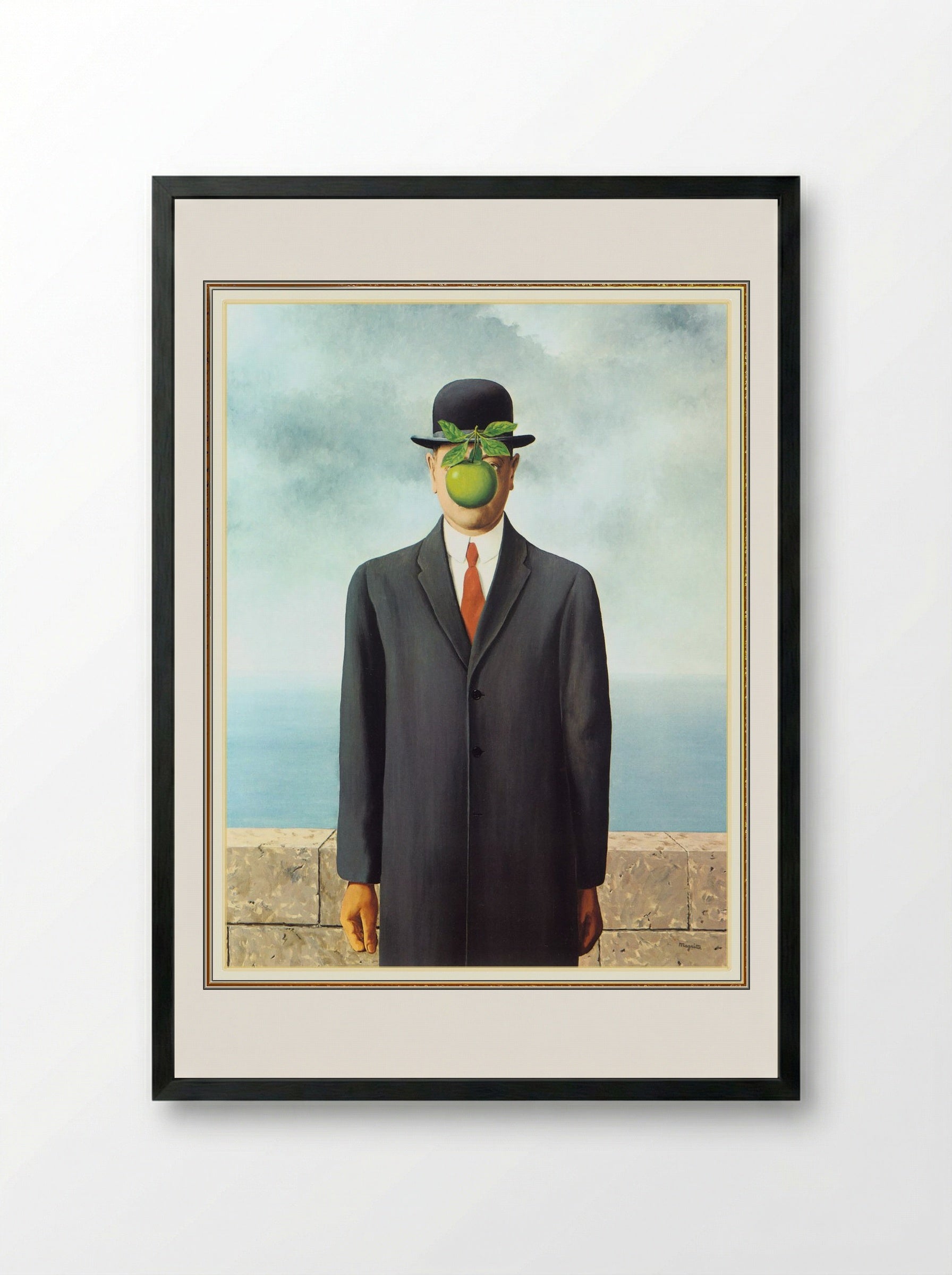 The Son of Man - René Magritte - Framed Print Black