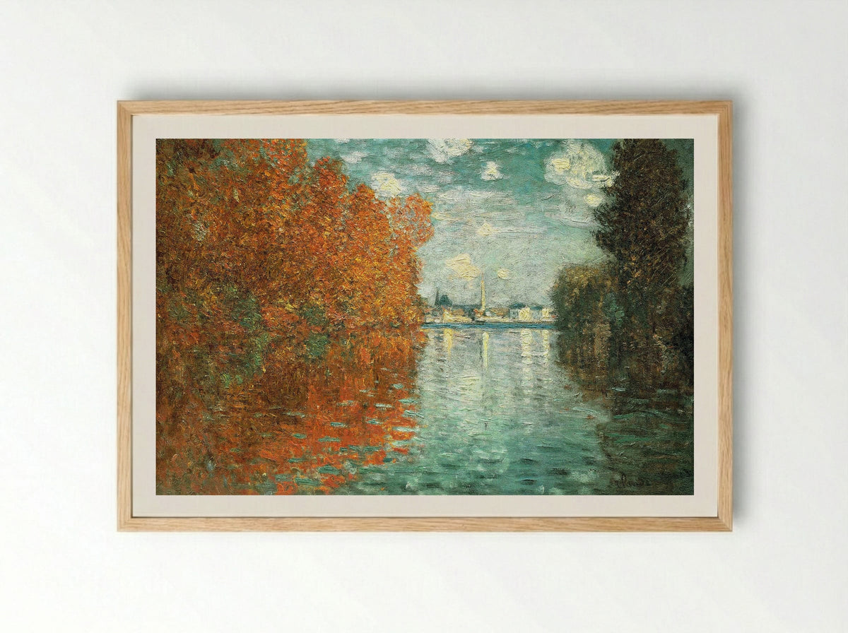 Autumn Effect at Argenteuil - Claude Monet - Framed Print Wood