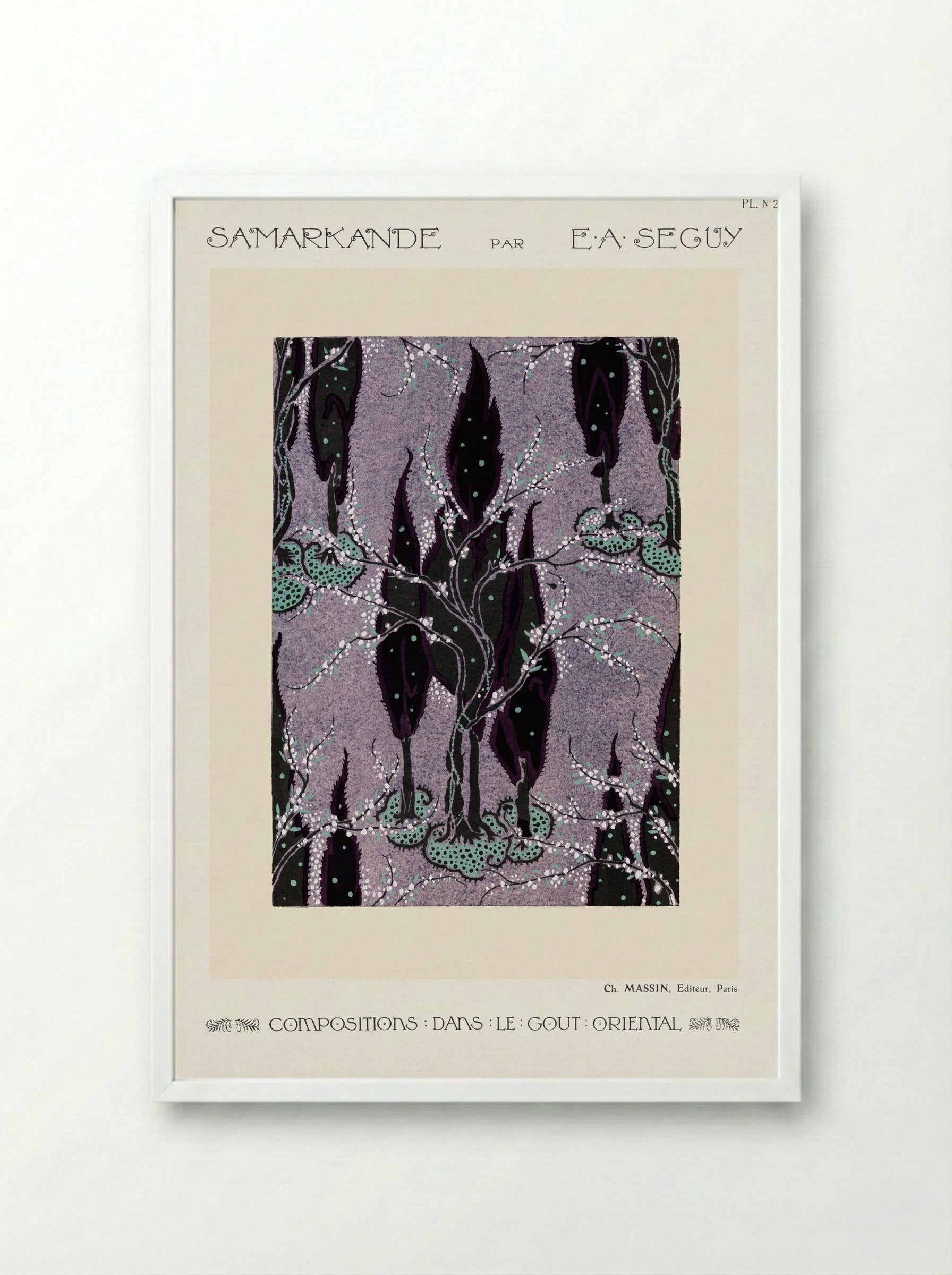 Samarkande, Plate No. 2 (Oriental Composition) - Émile-Allain Séguy - Framed Print White