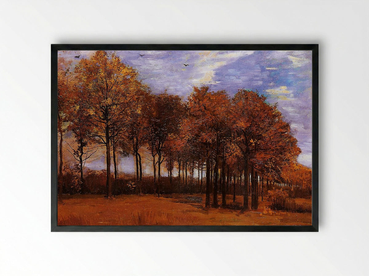 Autumn Landscape - Camille Pissarro - Framed Print Black