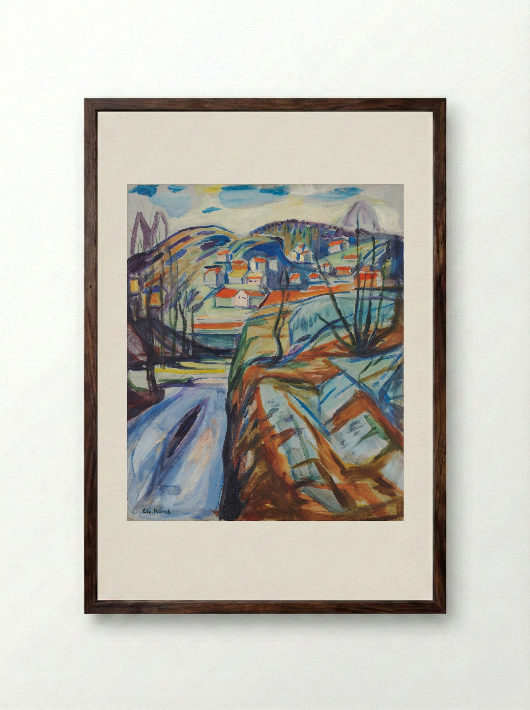 From Kragerø - Edvard Munch - Framed Print Dark Wood