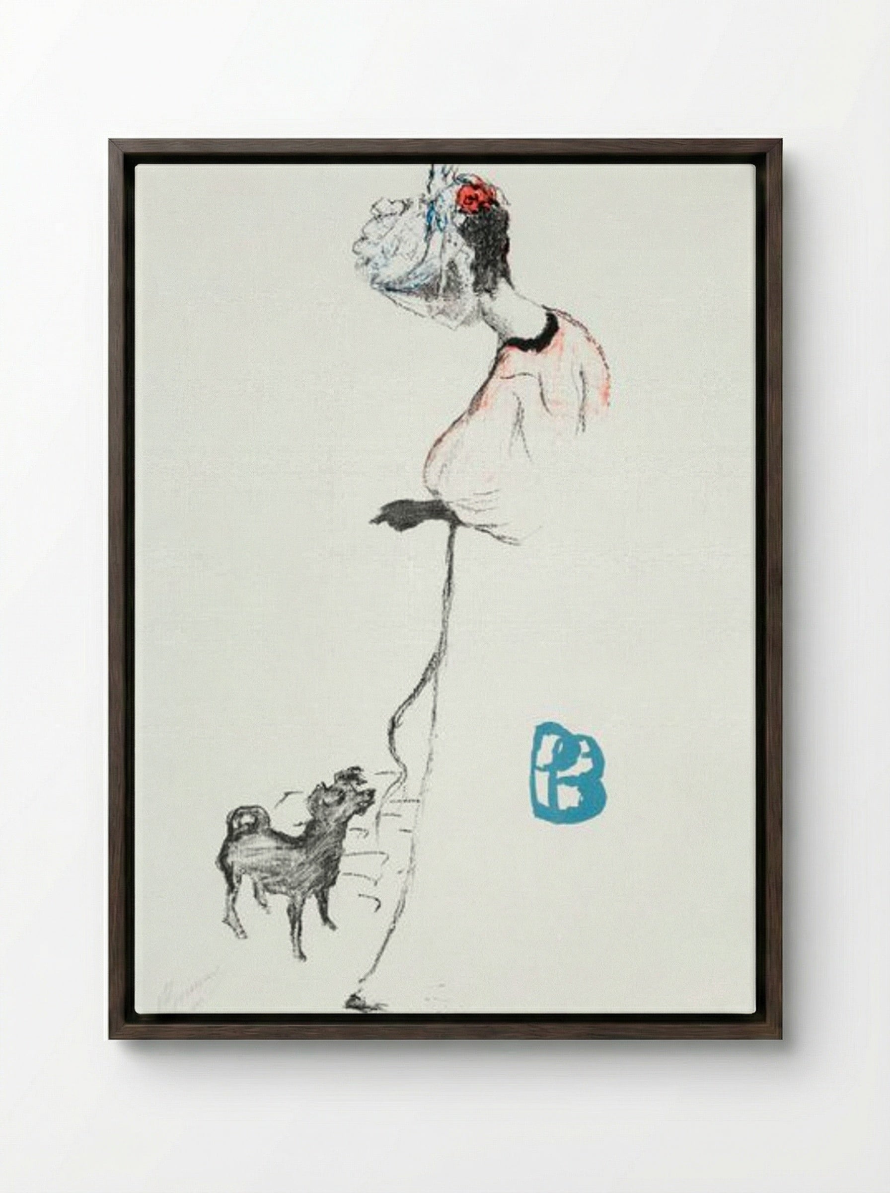 Le Salon des Cent - Pierre Bonnard - Framed Canvas Dark Wood