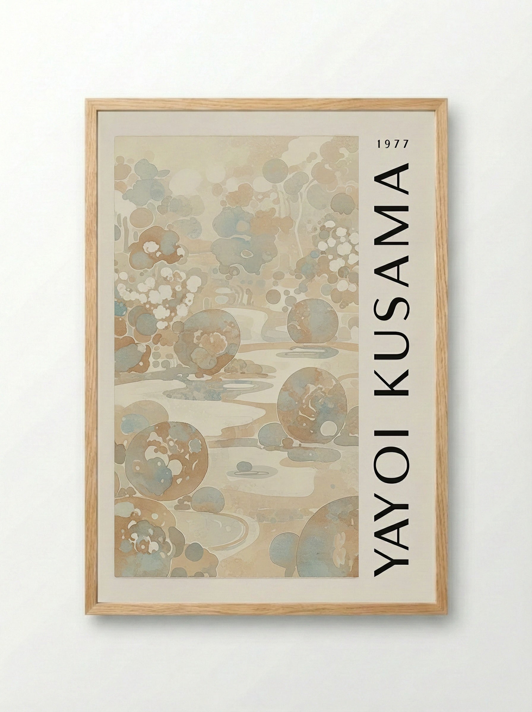 Serene Nature - Yayoi Kusama - Framed Print Wood