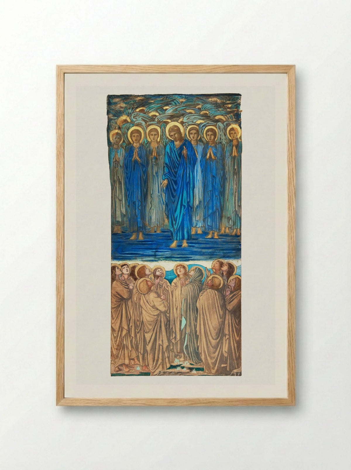 Study for 'The Ascension of Christ' Stained-Glass Window - Edward Burne-Jones - Framed Print Wood