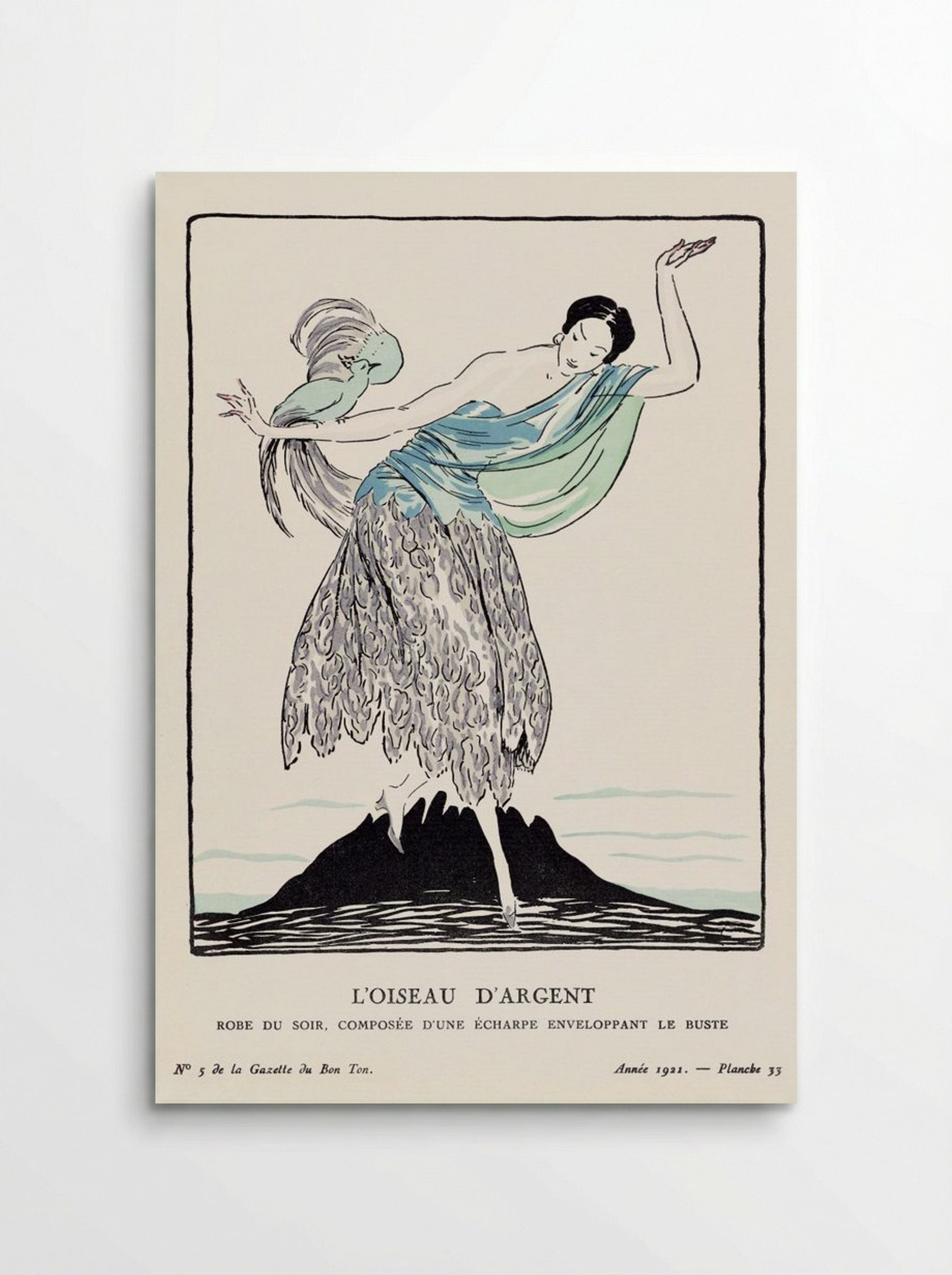 L'Oiseau d'Argent (Fashion Plate) - Fine Art Print - Poster