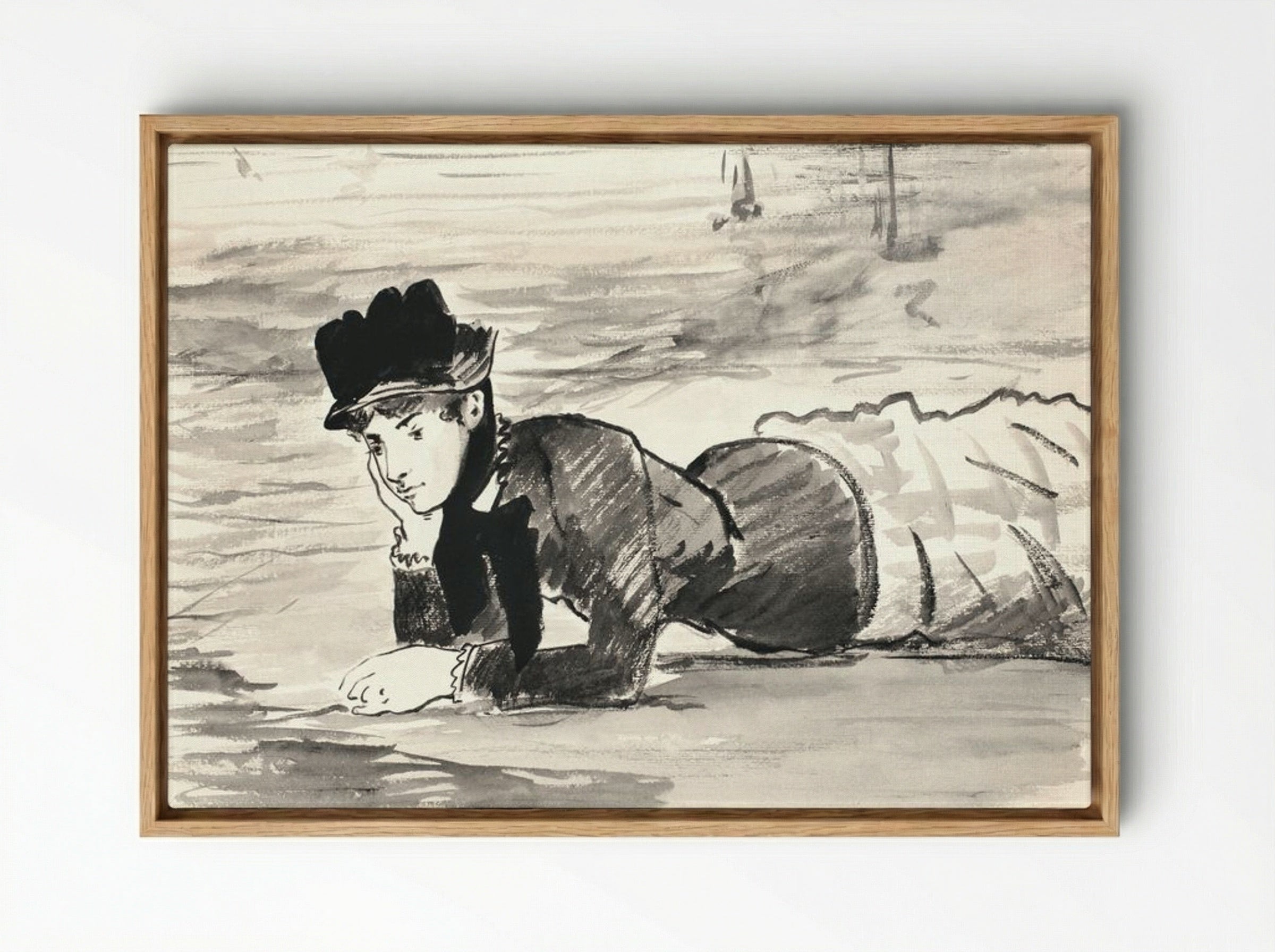 Annabel Lee - Édouard Manet - Framed Canvas Wood