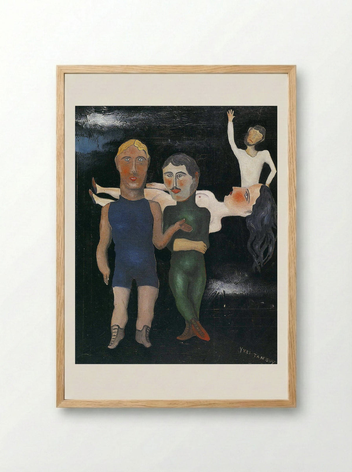 The Travelling Performers - Yves Tanguy - Framed Print Wood