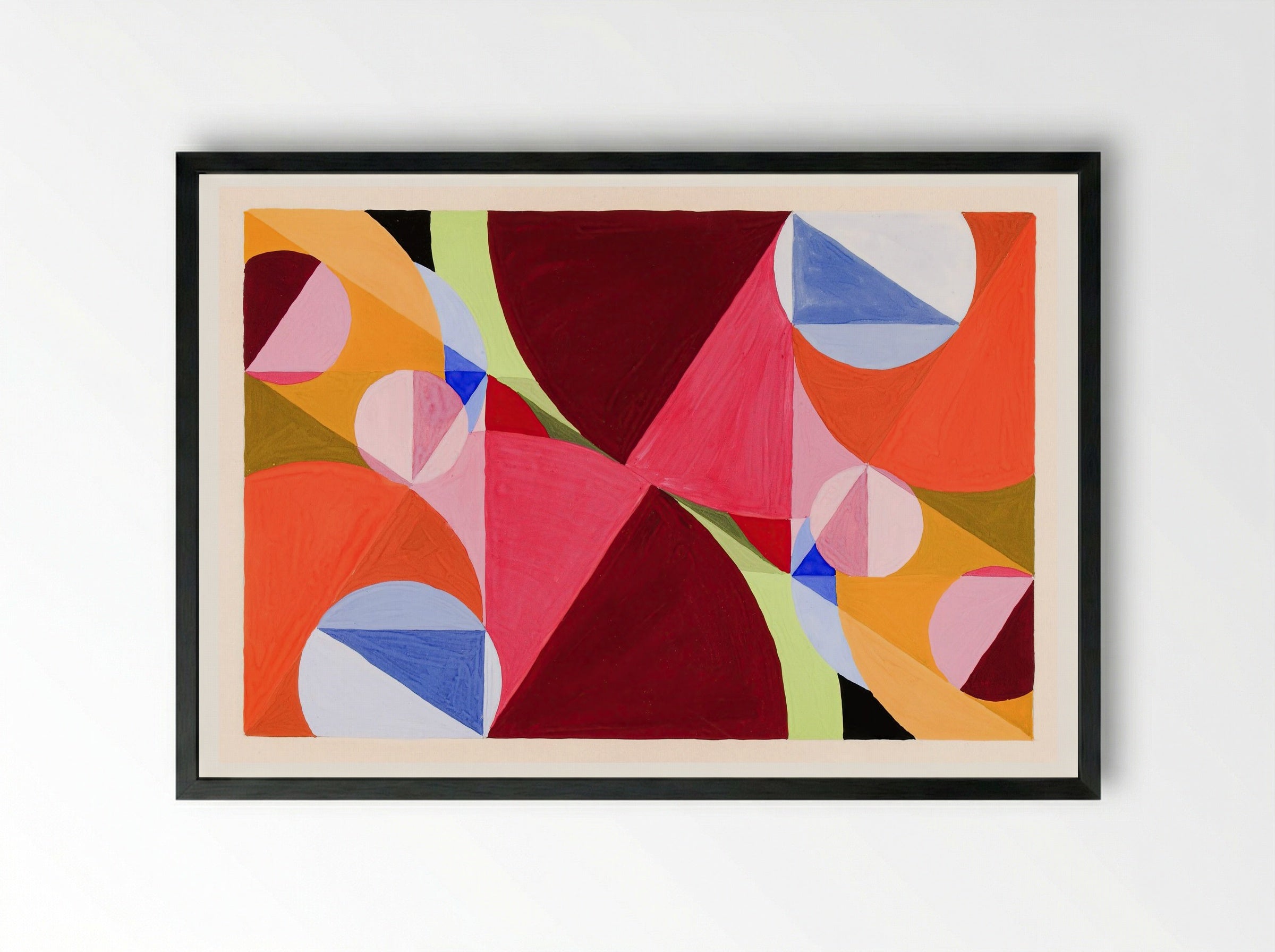 Area Broken by Perpendiculars - Joseph Schillinger - Framed Print Black