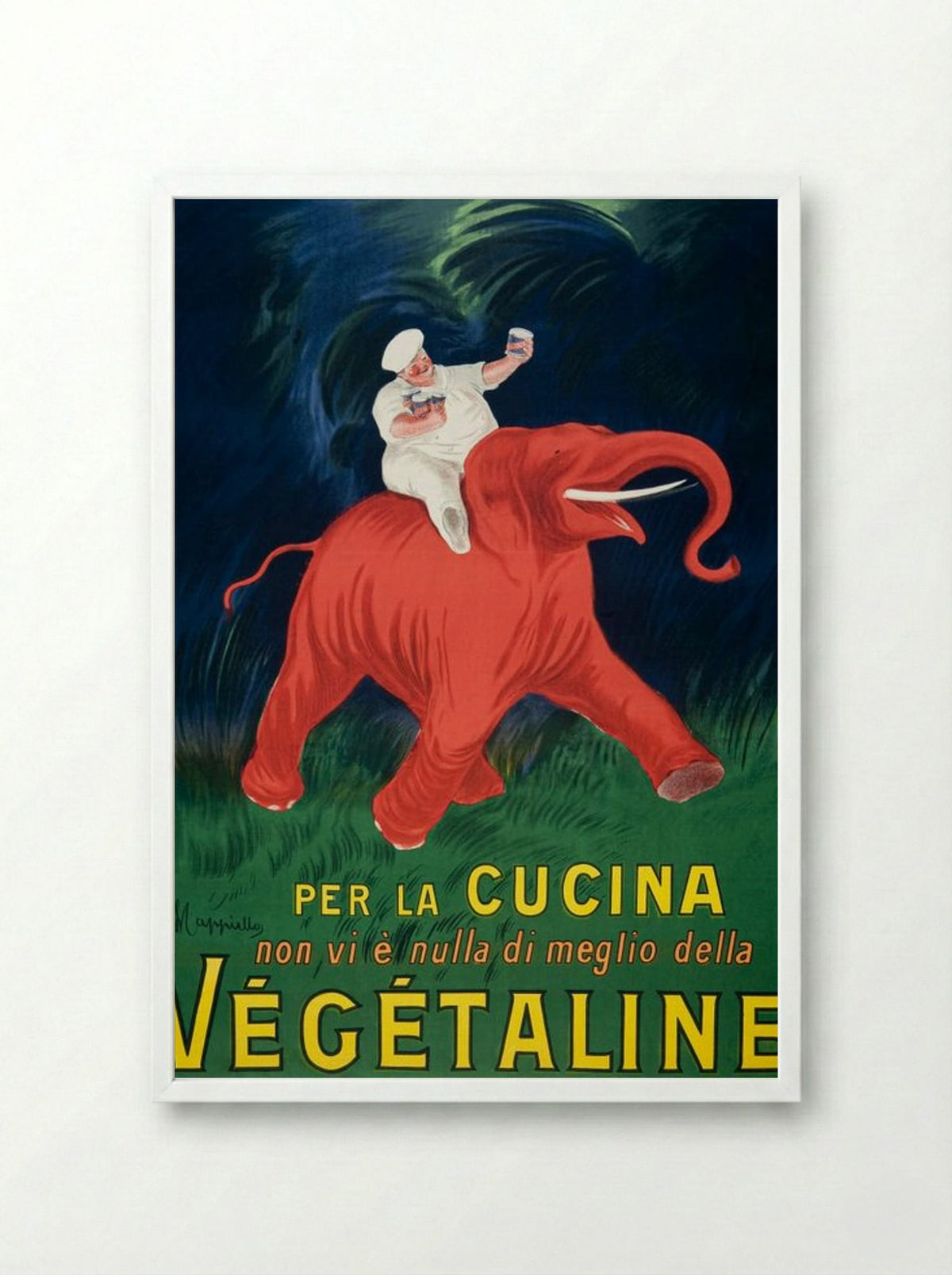 Vegetaline - Leonetto Cappiello - Framed Print White