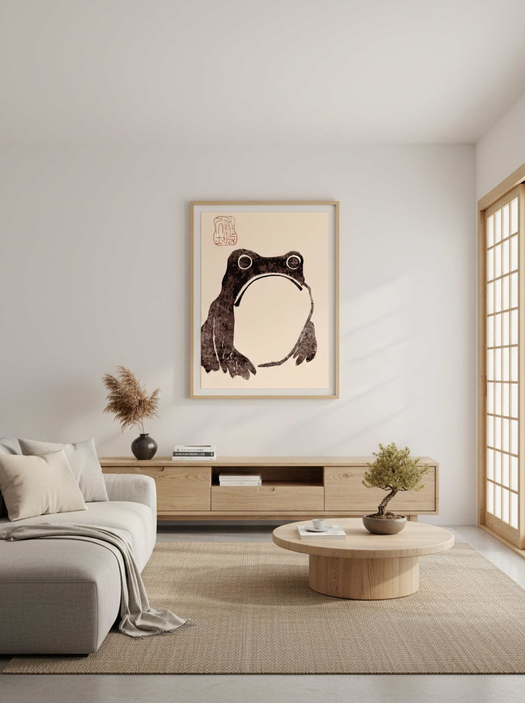Minimalist Japanese Frog Print – Meika Gafu Sumi-e - Matsumoto Hoji - Lifestyle
