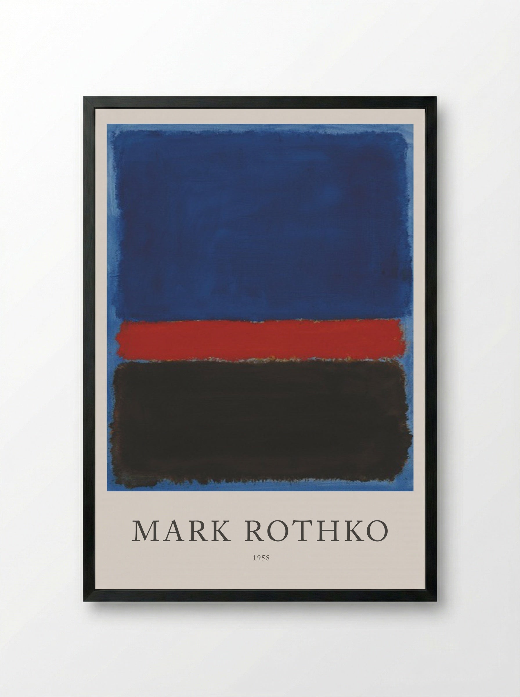 Untitled (Blue, Red, Black) - Mark Rothko - Framed Print Black
