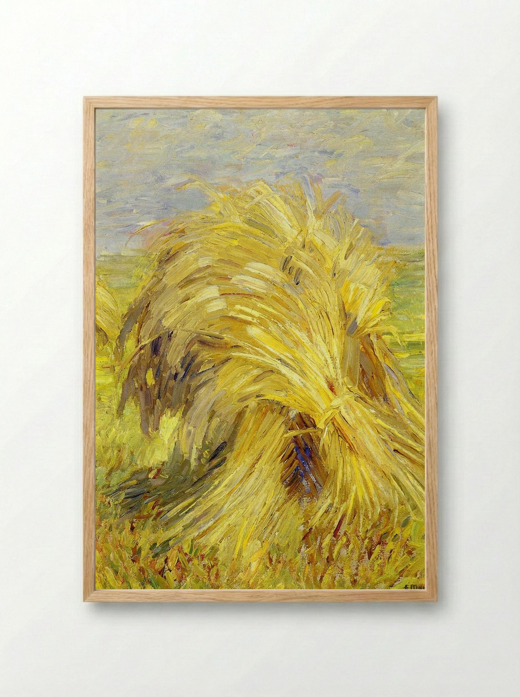 Sheaf of Grain - Franz Marc - Framed Print Wood