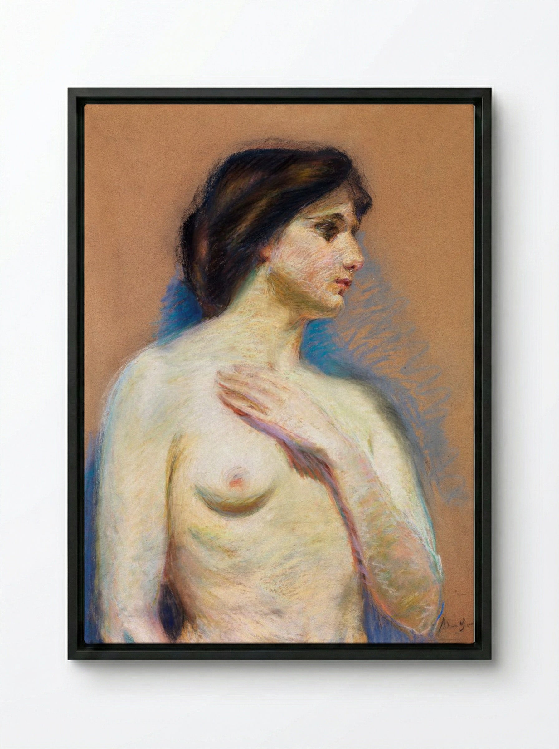 Nude - Alice Pike Barney - Framed Canvas Black