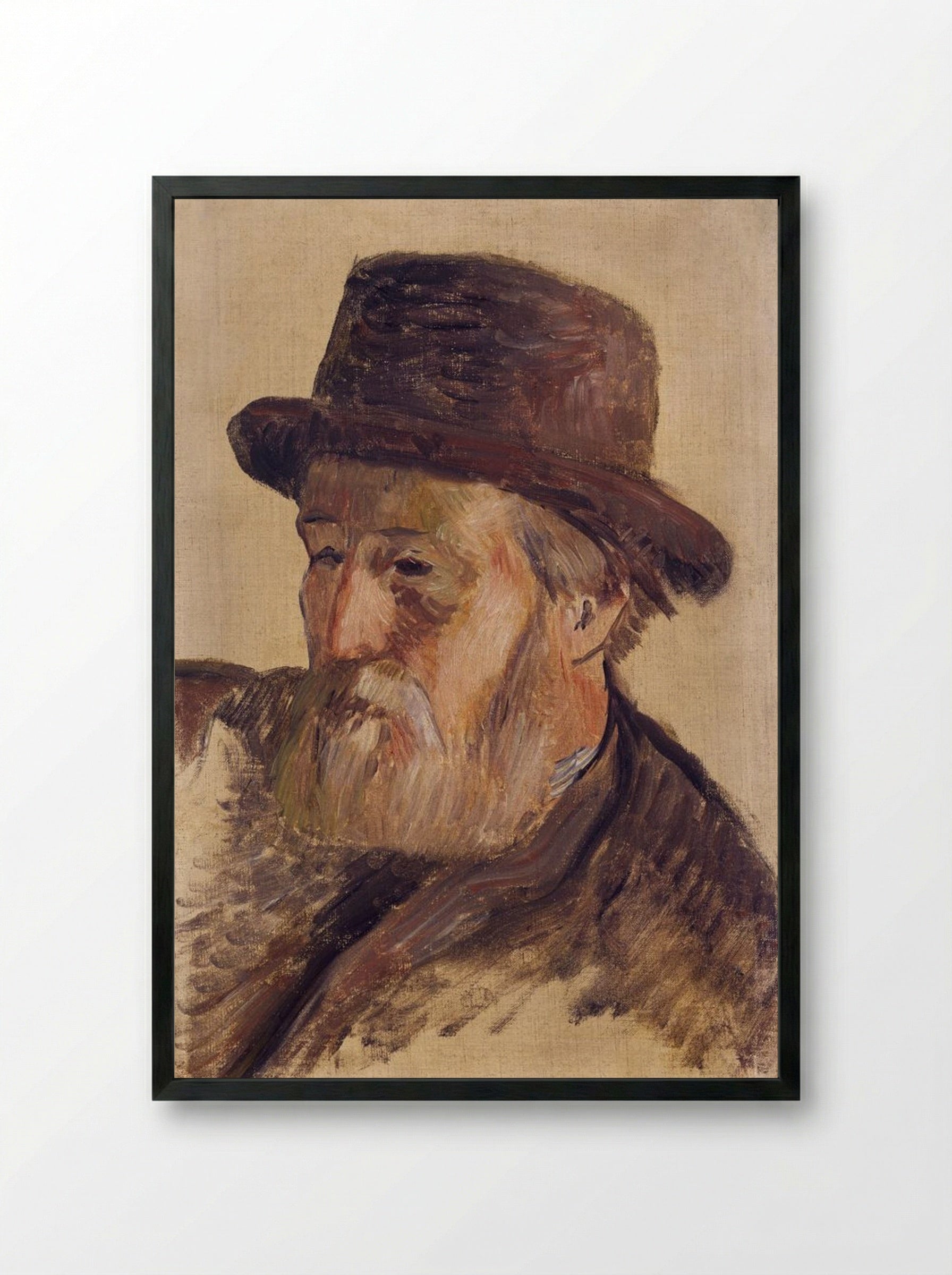 Portrait of a Man - Paul Gauguin - Framed Print Black