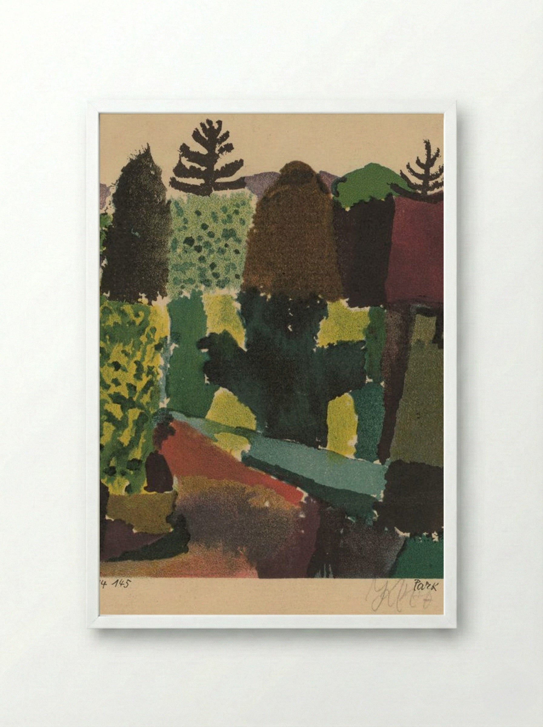 Park Near Lu(z)erne - Paul Klee - Framed Print White
