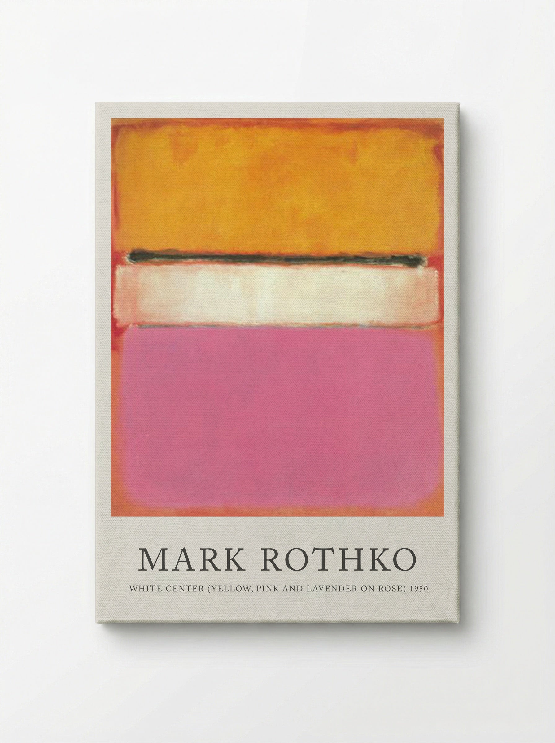 White Center (Yellow, Pink and Lavender on Rose) - Mark Rothko - Canvas
